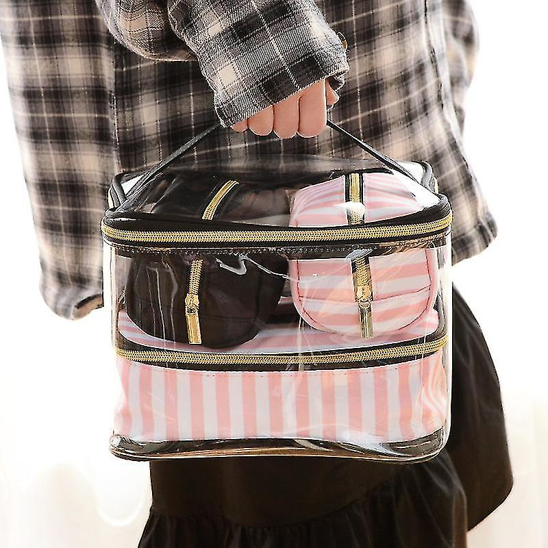 Foto 4 pulgar | Set De Bolsas De Aseo Cosmético  4 Piezas  De Piel Sintética Impermeable Para Mujer - Venta Internacional.