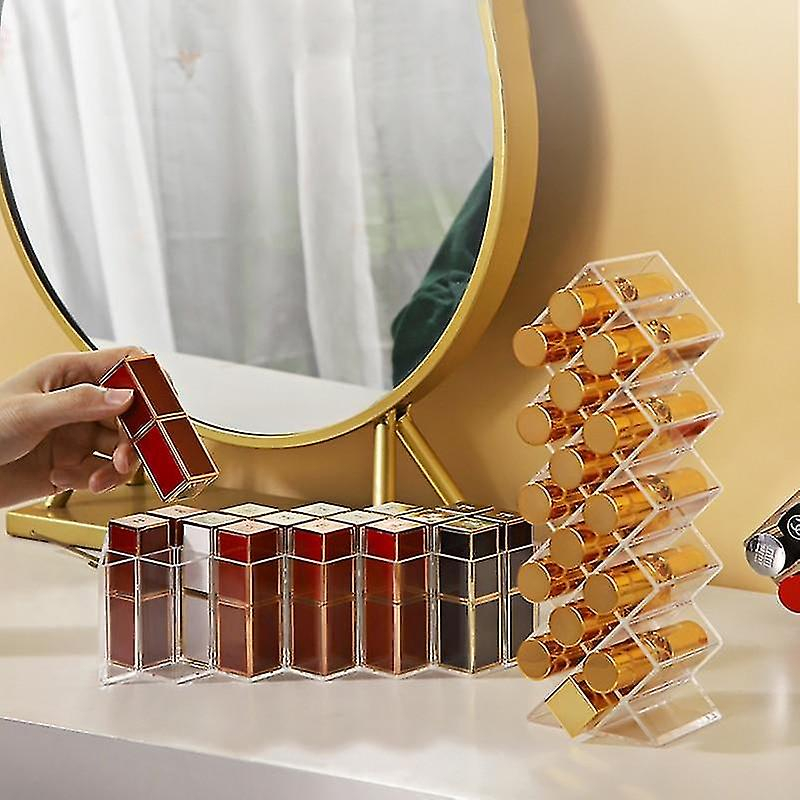 Foto 5 | Contenedores De Almacenamiento Para Lápiz Labial  16 Rejillas  Acrílico Transparente - Venta Internacional.