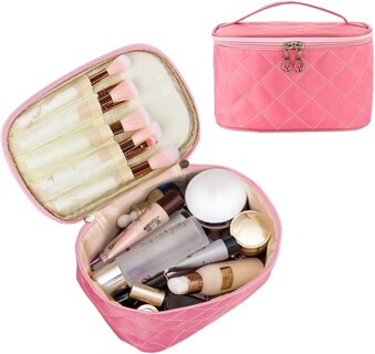 Foto 1 | Bolsa De Viaje Para Maquillaje Huoguo De Gran Capacidad Impermeable Rosa - Venta Internacional.