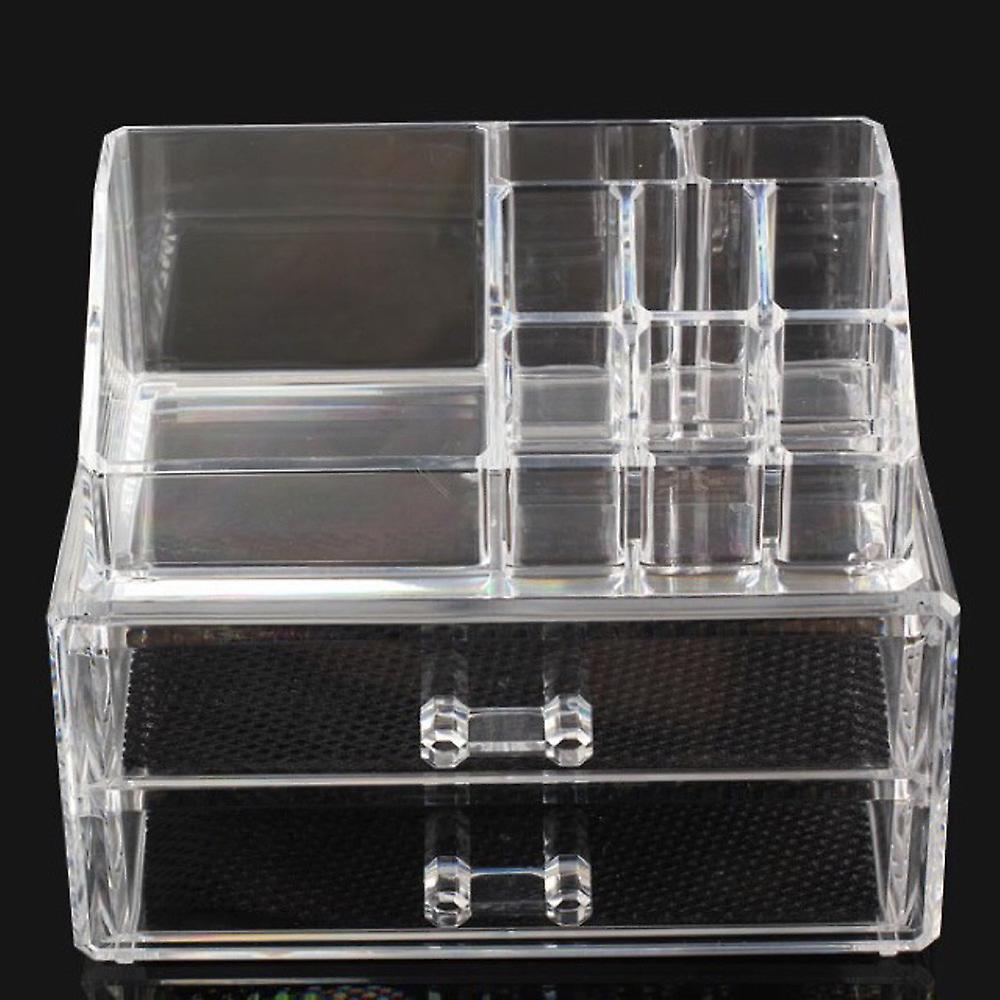 Foto 3 pulgar | Organizador De Maquillaje Cosmético  Acrílico Transparente  Almacenamiento De 2 Capas - Venta Internacional.
