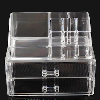 Foto 2 | Organizador De Maquillaje Cosmético Acrílico Transparente Almacenamiento De 2 Capas - Venta Internacional.