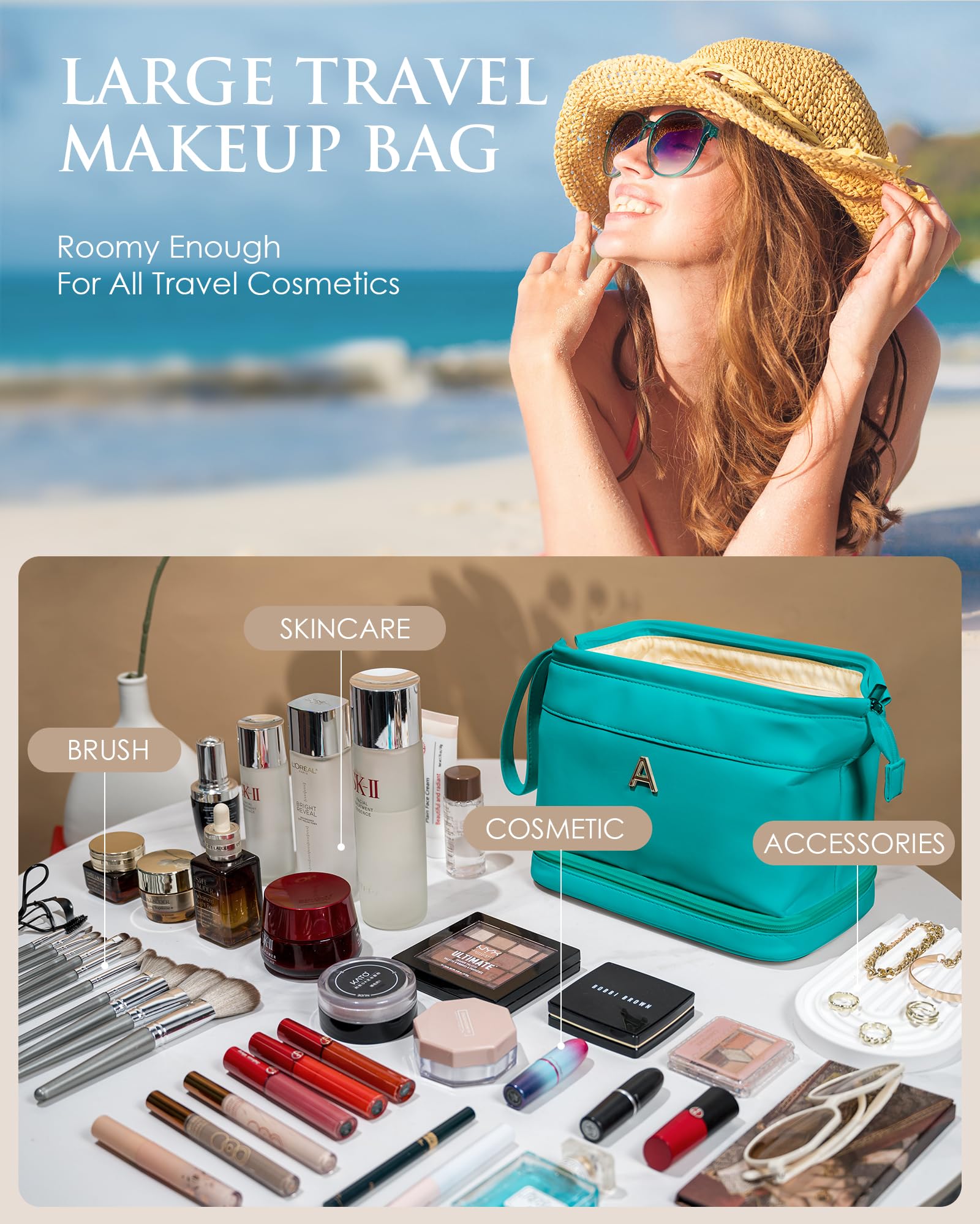 Foto 4 pulgar | Bolsa De Maquillaje Vogewood Teen Girl Essentials De Piel Sintética Impermeable - Venta Internacional.