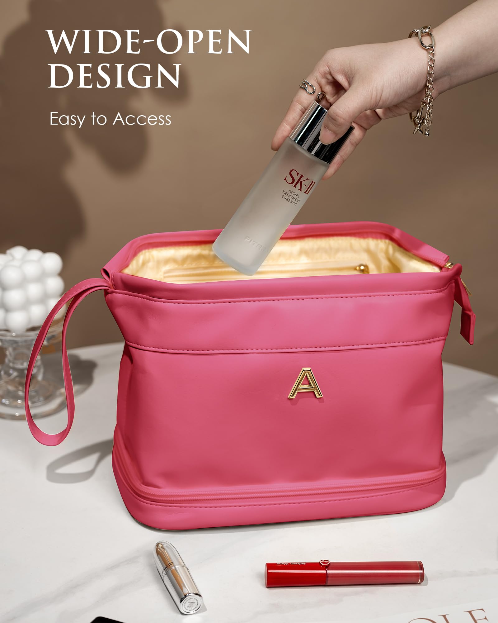 Foto 5 | Bolsa De Maquillaje Vogewood Para Mujer  Ideas De Regalos Para Viajes  Piel Sintética - Venta Internacional.