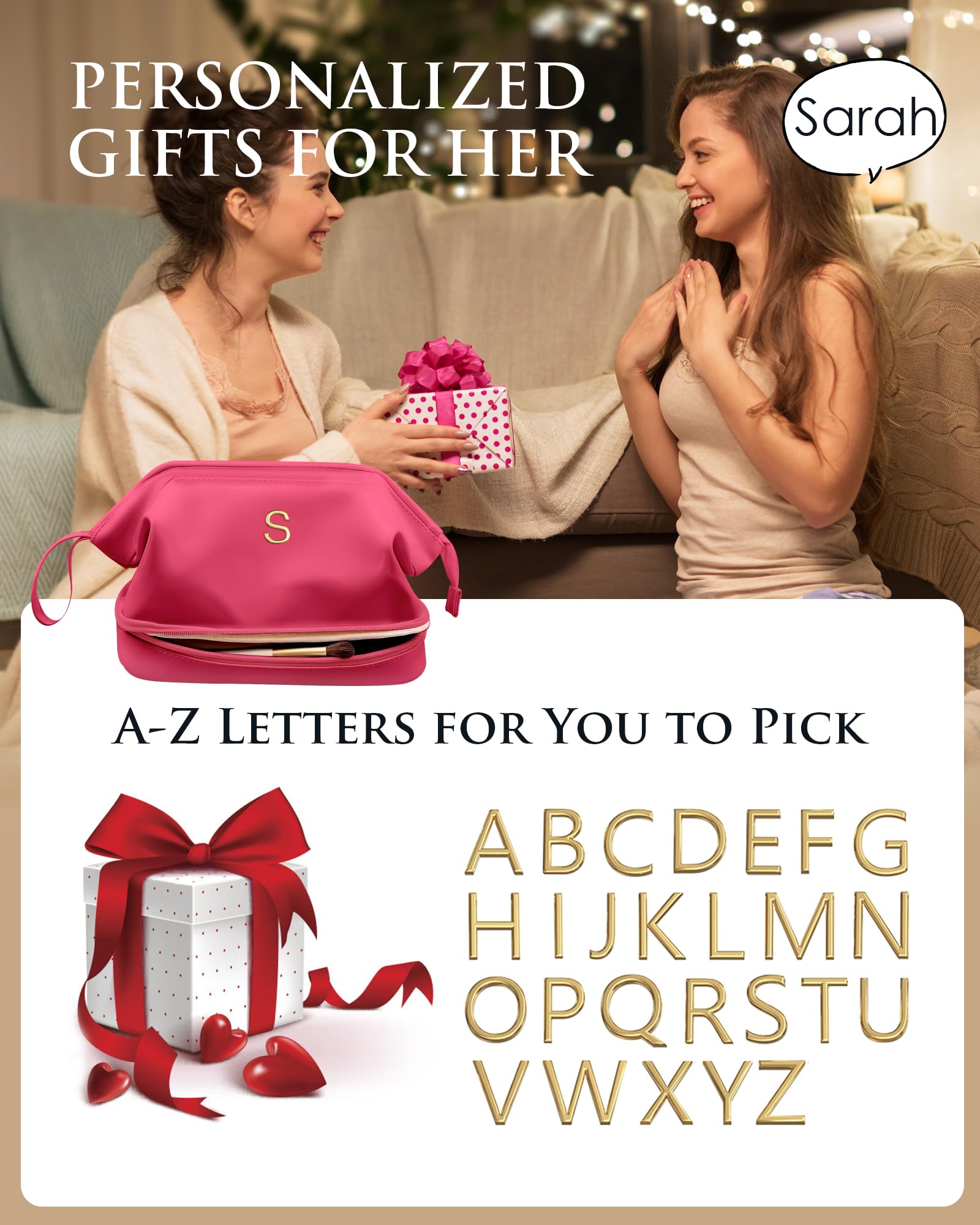 Foto 6 | Bolsa De Maquillaje Vogewood Para Mujer  Ideas De Regalos Para Viajes  Piel Sintética - Venta Internacional.