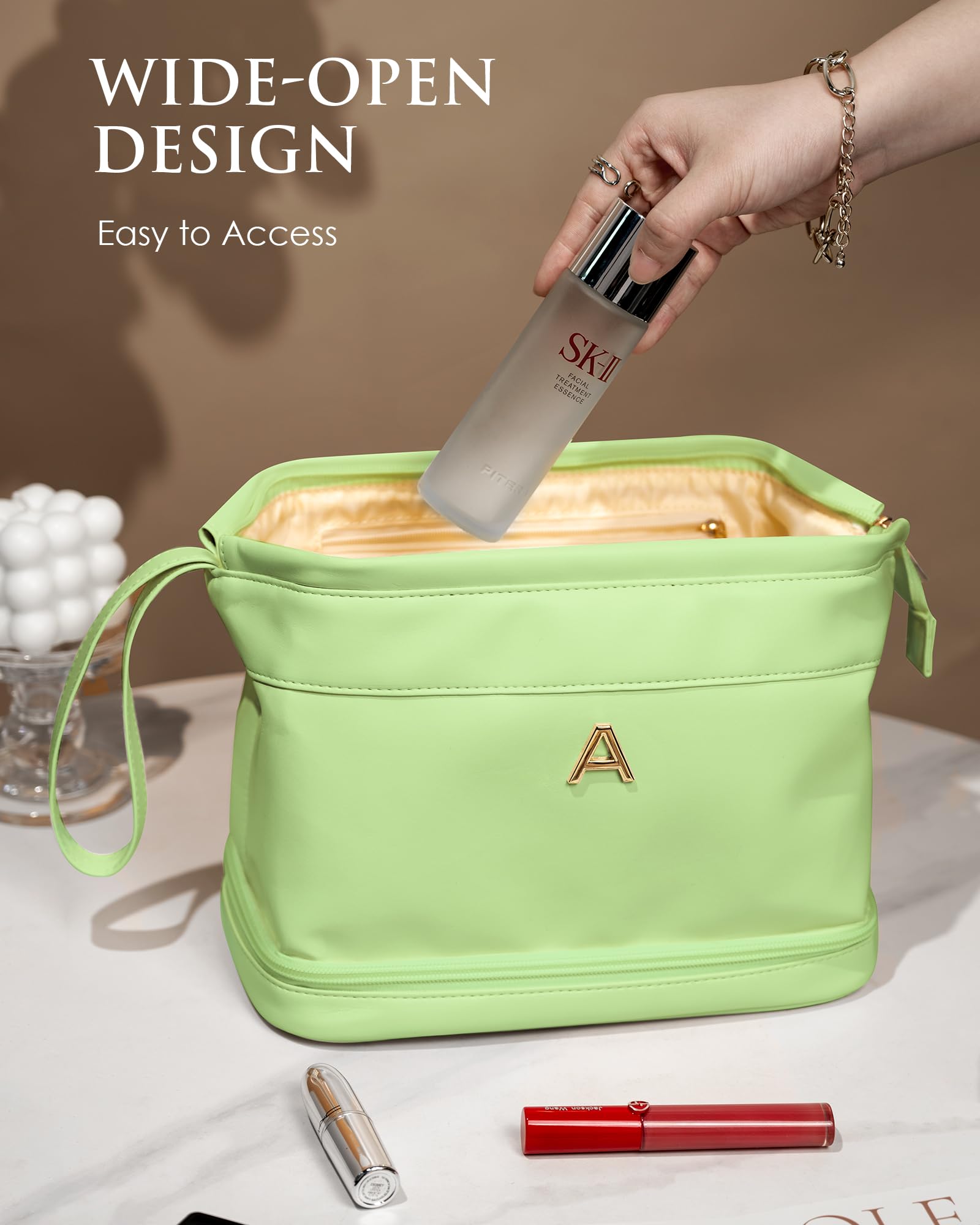 Foto 5 pulgar | Bolsa De Maquillaje Vogewood Personalized Initial Large Impermeable - Venta Internacional.
