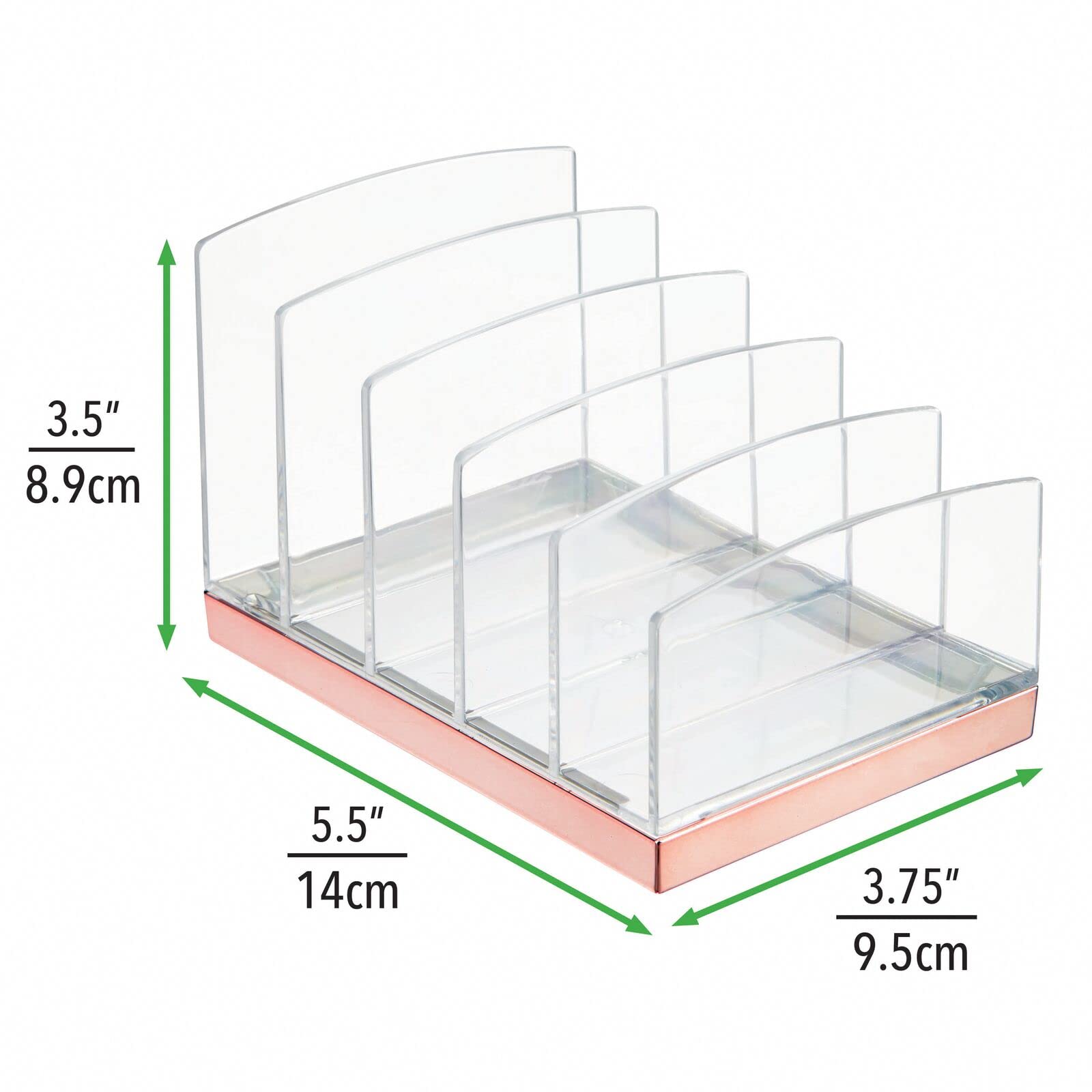 Foto 5 pulgar | Organizador De Paletas De Cosméticos Mdesign Lumiere Con 5 Compartimentos - Venta Internacional.