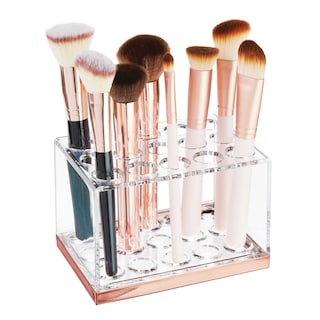 Foto 1 | Organizador De Almacenamiento De Brochas De Maquillaje Mdesign De Plástico Transparente/oro Rosa - Venta Internacional.