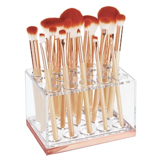 Foto 6 | Organizador De Almacenamiento De Brochas De Maquillaje Mdesign De Plástico Transparente/oro Rosa - Venta Internacional.