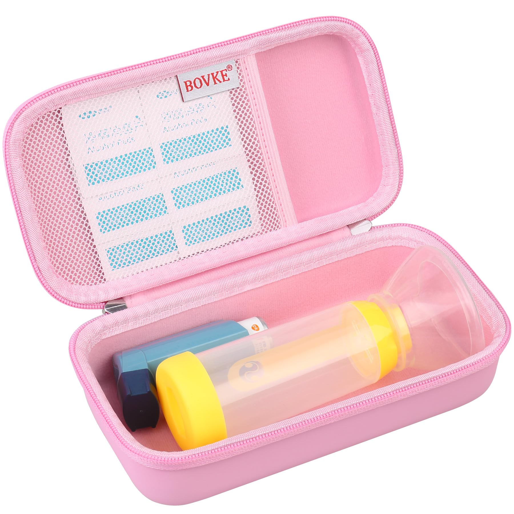 Estuche De Viaje Bovke Para Asma  Inhalador  Espaciador Y Medicamento  Rosa - Venta Internacional. $587