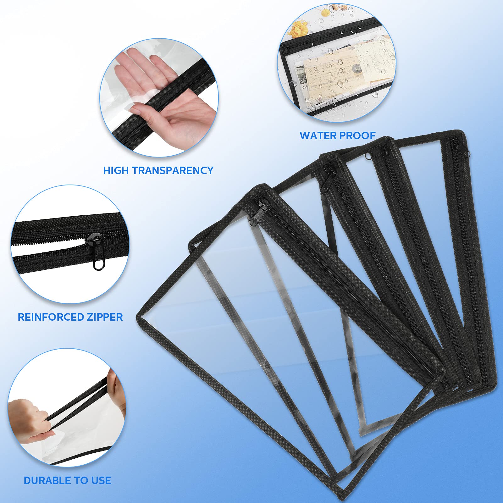 Foto 4 pulgar | Bolsas Transparentes Con Cierre De Pvc Outus Para Lápices De Maquillaje  8 Unidades - Venta Internacional.