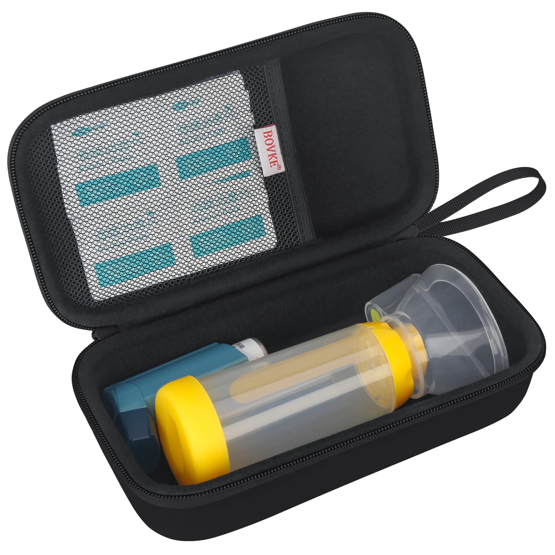 Funda De Viaje Bovke Para Inhalador  Espaciador Y Mascarillas Para Asma  Color Negro - Venta Internacional. $609