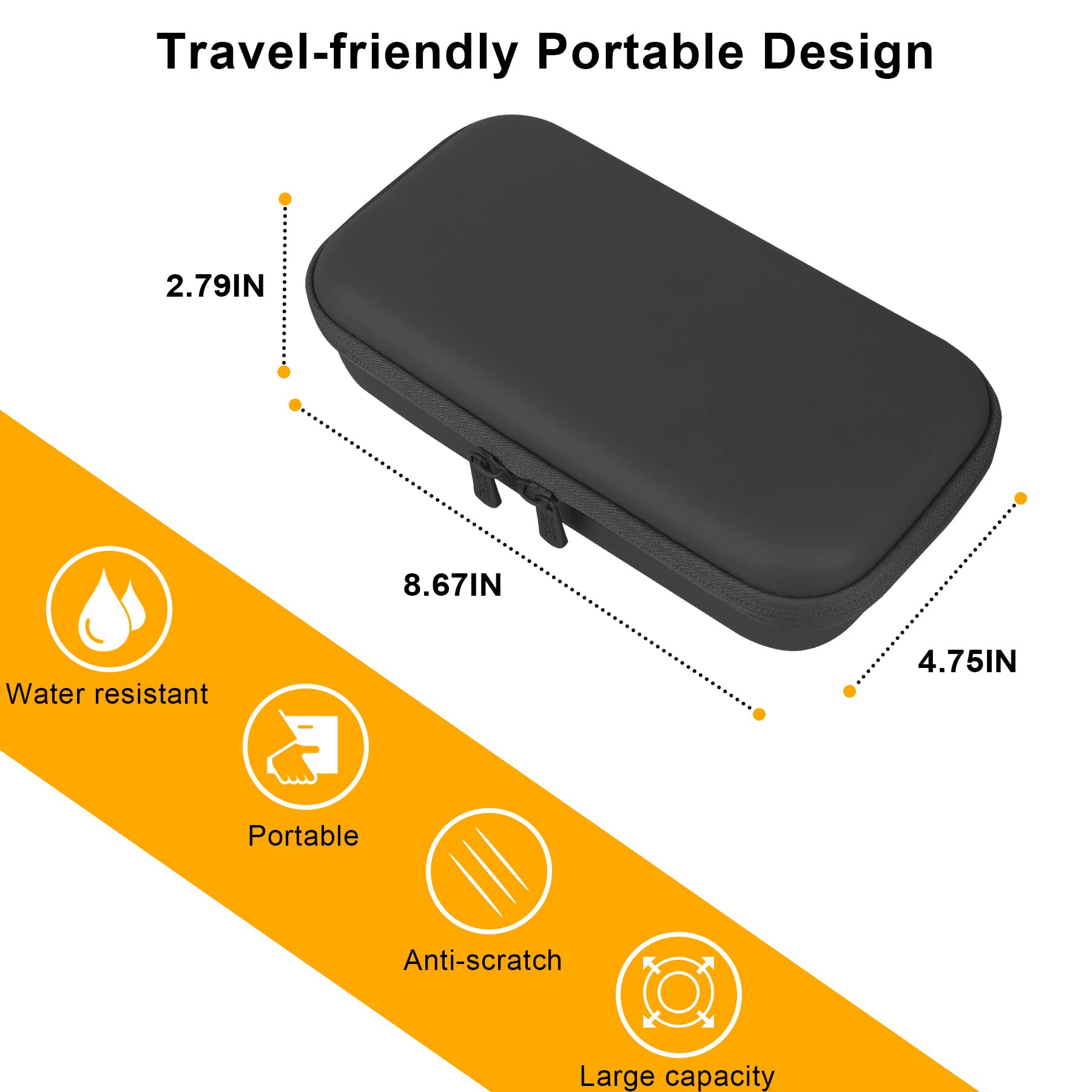Foto 5 | Funda De Viaje Bovke Para Inhalador  Espaciador Y Mascarillas Para Asma  Color Negro - Venta Internacional.
