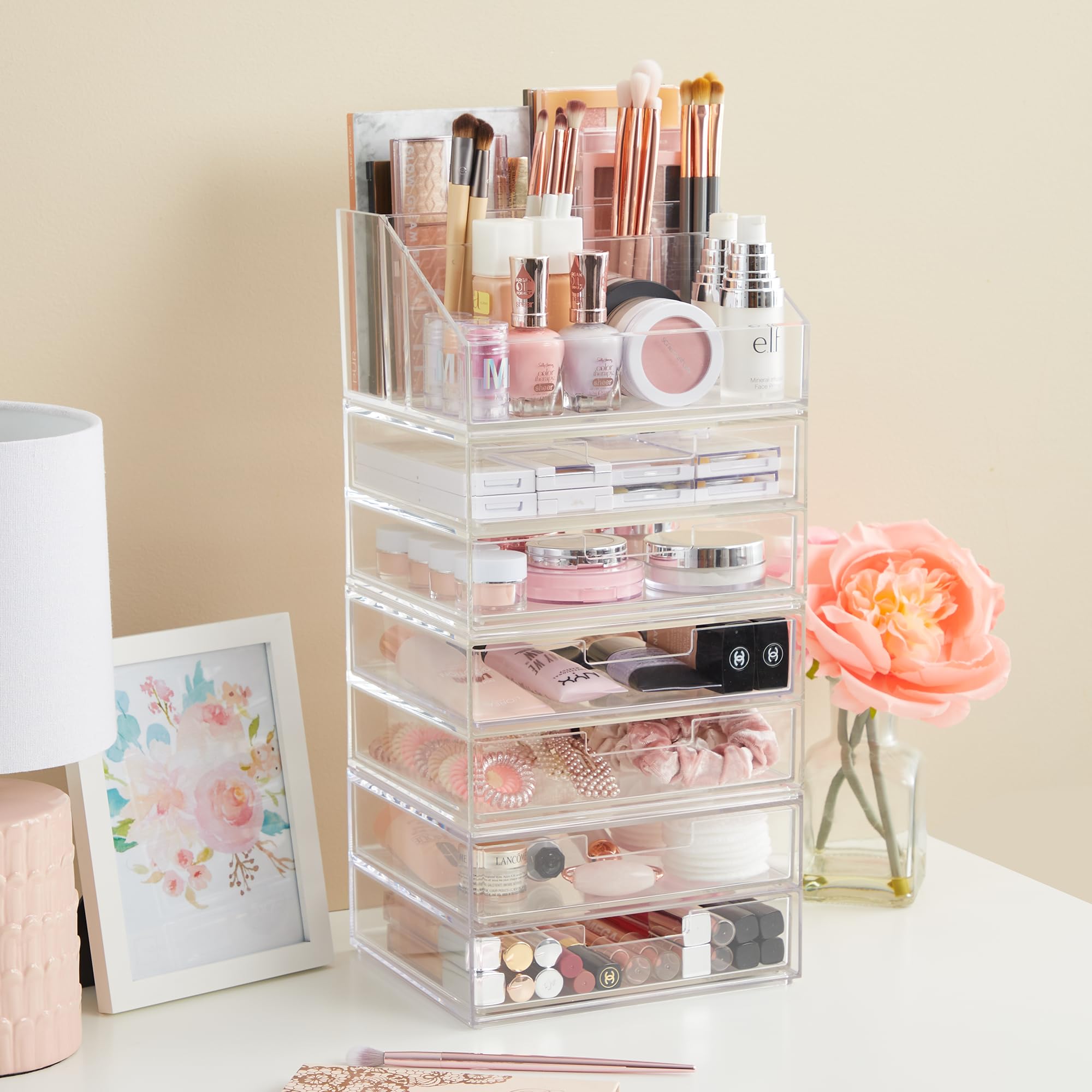 Foto 6 | Organizador De Maquillaje Stori Chloe De Plástico Transparente Con 6 Compartimentos - Venta Internacional.