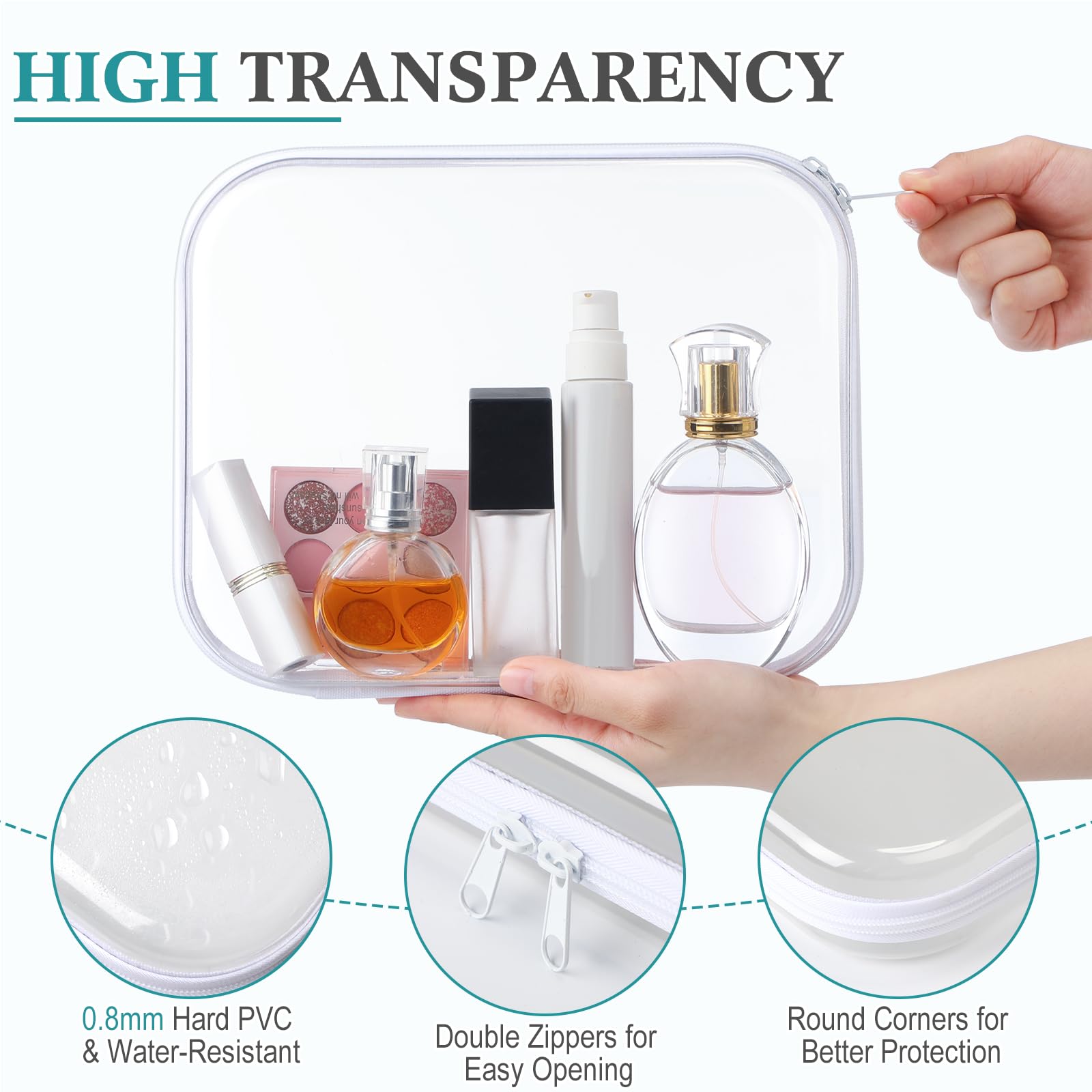 Foto 3 | Estuche Sanwuta De Plástico Duro Transparente Con Cierre  6 Unidades - Venta Internacional.
