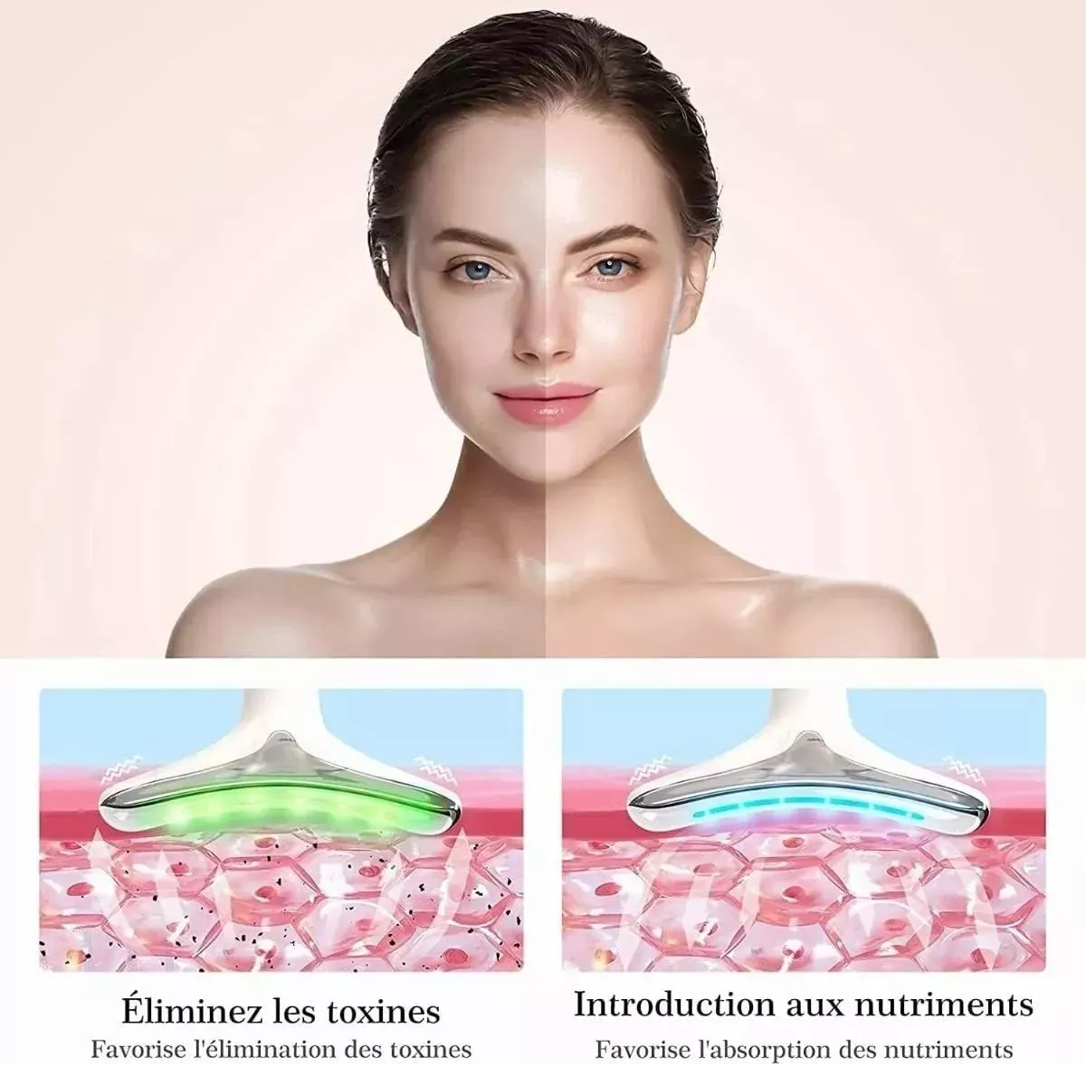 Foto 3 pulgar | Masajeador Reductor De Papada Facial Antiarrugas De Belleza Eo Safe Imports Esi-15660 Blanco