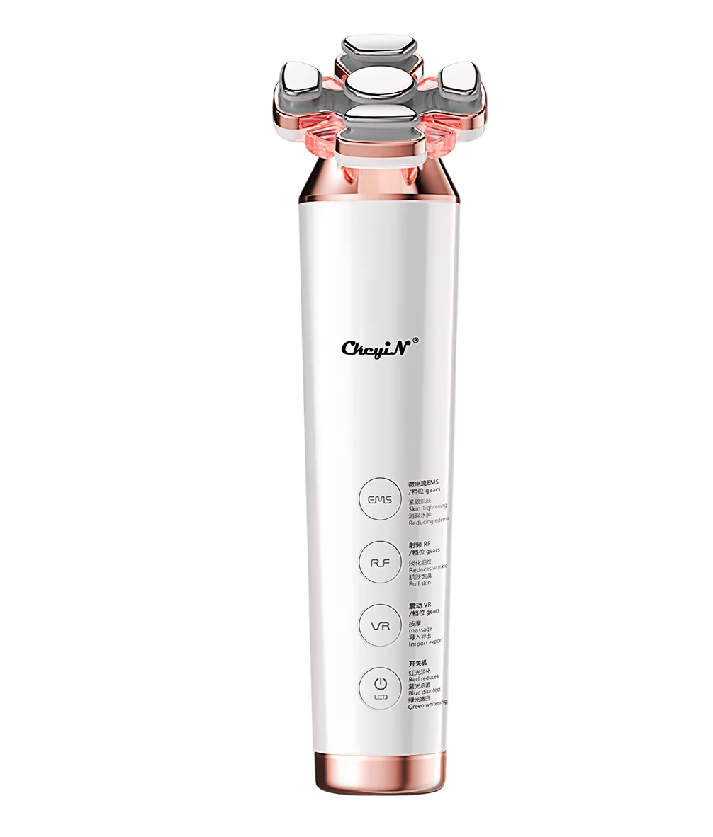 Masajeador Radiofrecuencia Facial Ckeyin Ems/rf Blanco