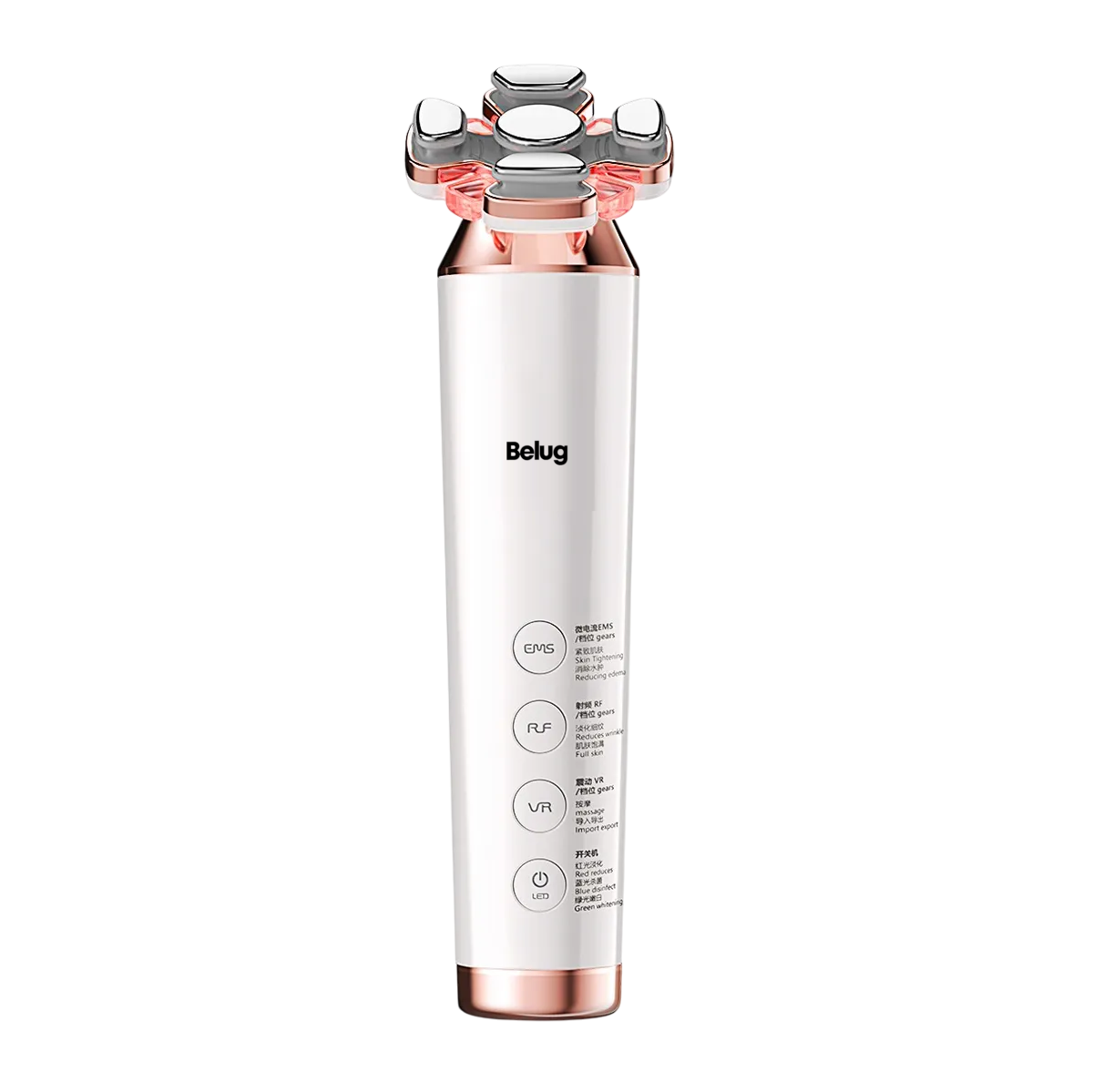 Foto 2 pulgar | Masajeador Radiofrecuencia Facial Belug Electroporadores Blanco Rosa