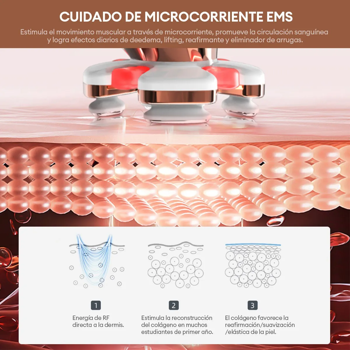 Foto 4 pulgar | Masajeador Radiofrecuencia Facial Belug Electroporadores Blanco Rosa