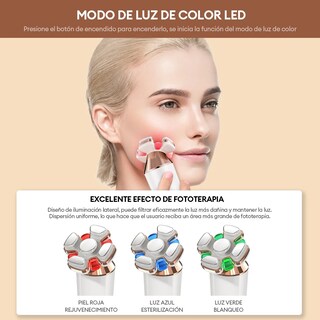 Foto 4 | Masajeador Radiofrecuencia Facial Belug Electroporadores Blanco Rosa