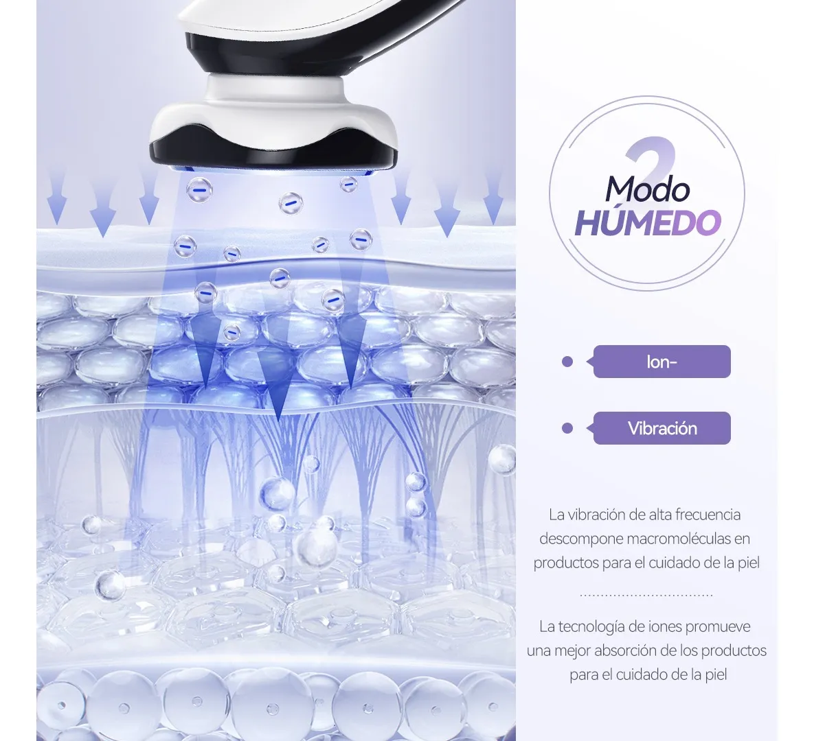 Foto 4 pulgar | Masajeador Facial Lab.g Ligero Básico Led Cuadrada Cabeza Blanco Negro