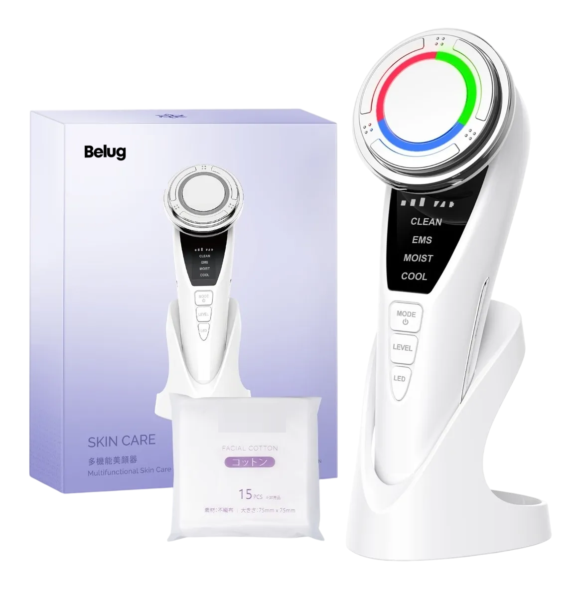 Foto 2 pulgar | Electroestimulador Facial Multifuncional Ultrasónico Blanco