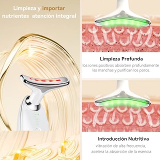 Foto 3 | Masajeador Facial Ultrasónico 5 Es 1 Ems Vibración D/af Blanco
