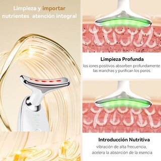 Foto 3 | Masajeador Facial Ultrasónico 5 Es 1 Ems Vibración D/af Blanco