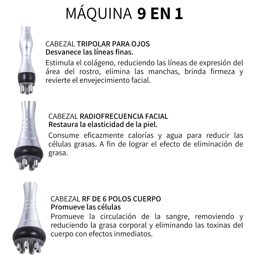 Foto 2 | Máquina Multifuncional Cavitación Clinicparts 9 en 1 80k Profesional