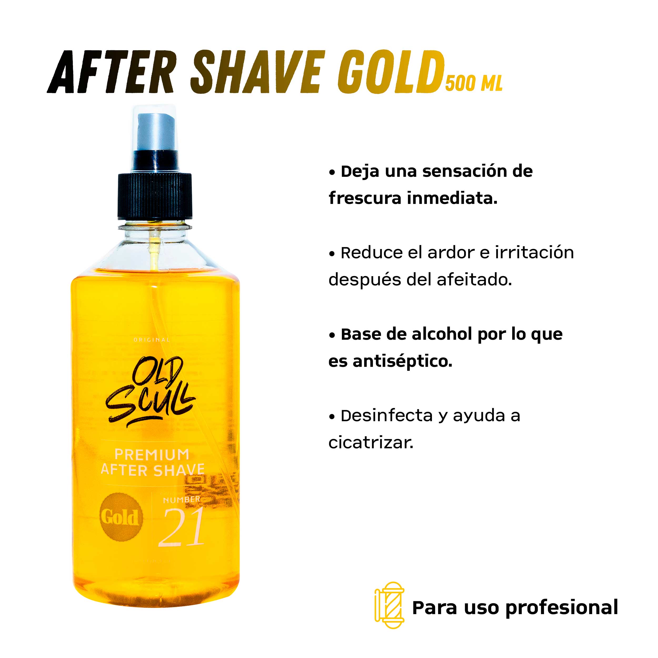 Foto 4 pulgar | Loción para Después de Afeitar Old Scull Gold 500 ml