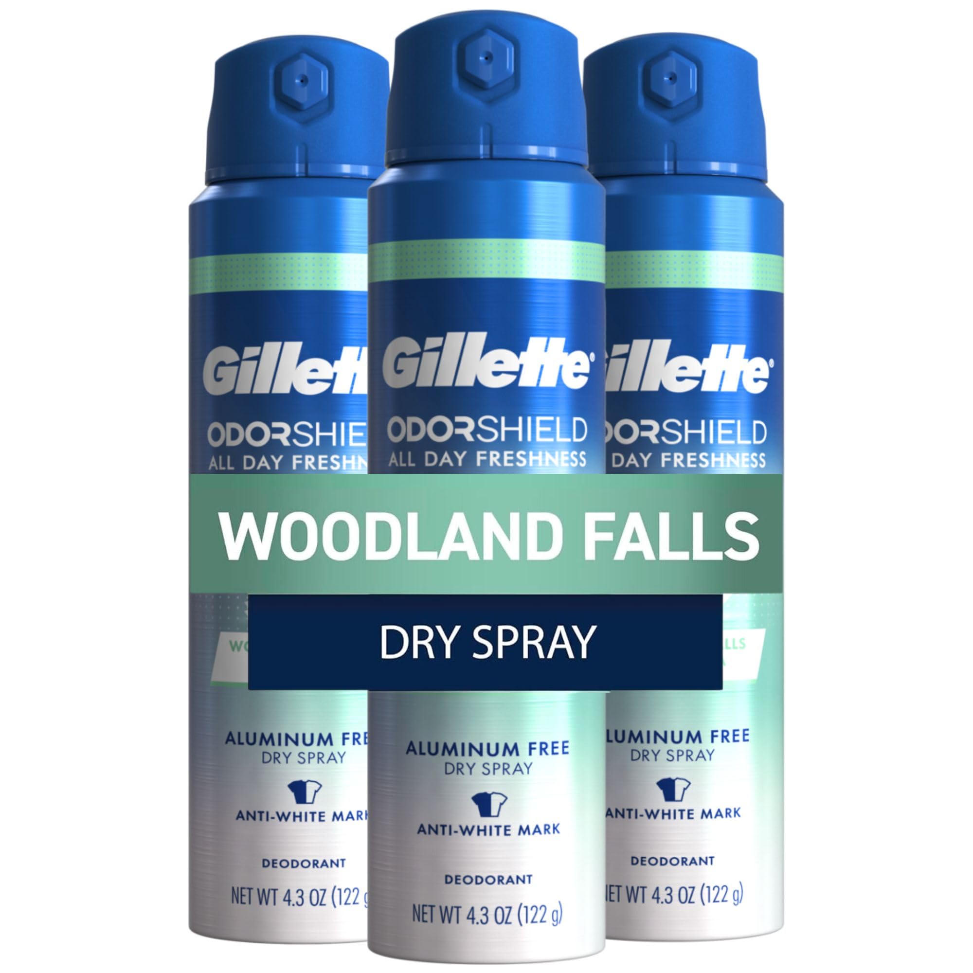 Foto 2 pulgar | Desodorante Gillette En Aerosol Seco Sin Aluminio Woodland 125 Ml X 3 - Venta Internacional.