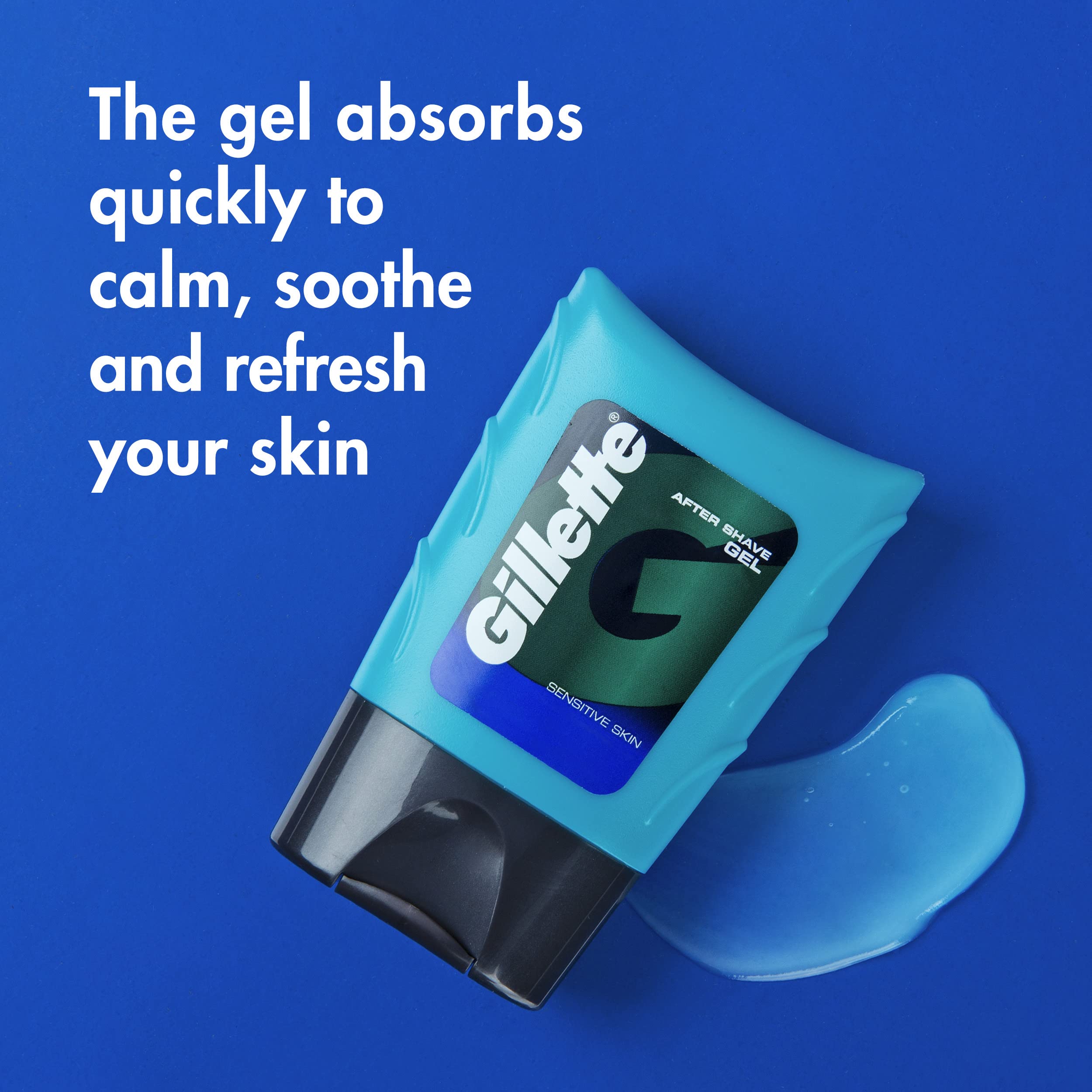 Foto 3 pulgar | Gel Para Después Del Afeitado Gillette Calms, Calma Y Refresca 75 Ml X6 Para Hombres - Venta Internacional.