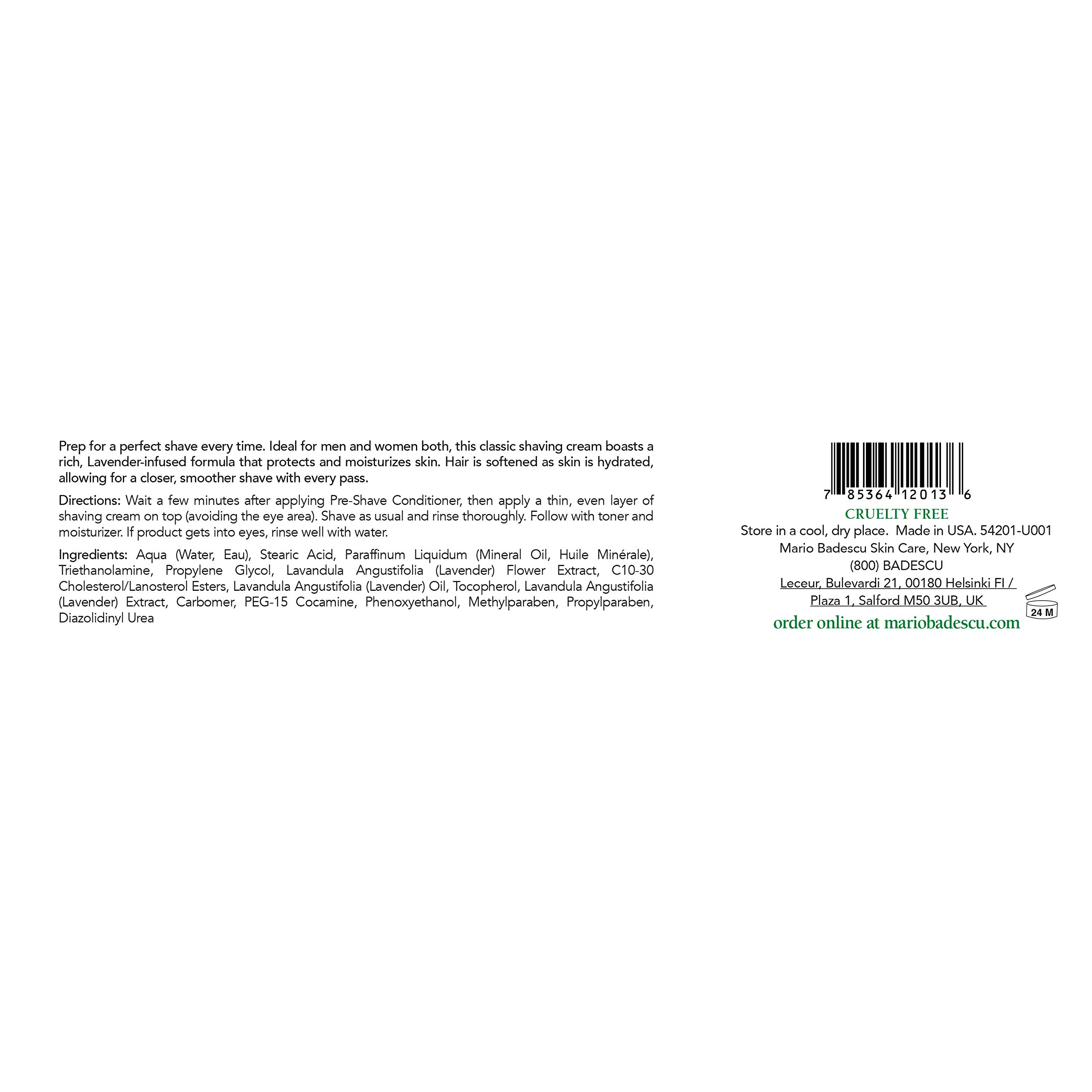 Foto 3 pulgar | Crema De Afeitar Mario Badescu Classic Unisex 240 Ml Con Aceite De Lavanda - Venta Internacional.