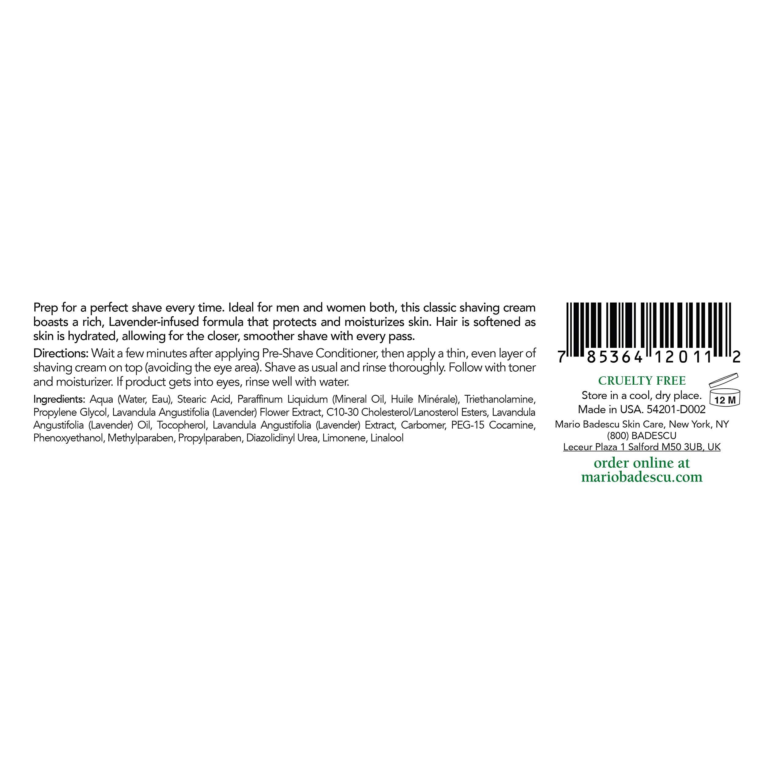 Foto 3 pulgar | Crema De Afeitar Mario Badescu Classic Unisex 60 Ml Con Aceite De Lavanda - Venta Internacional.