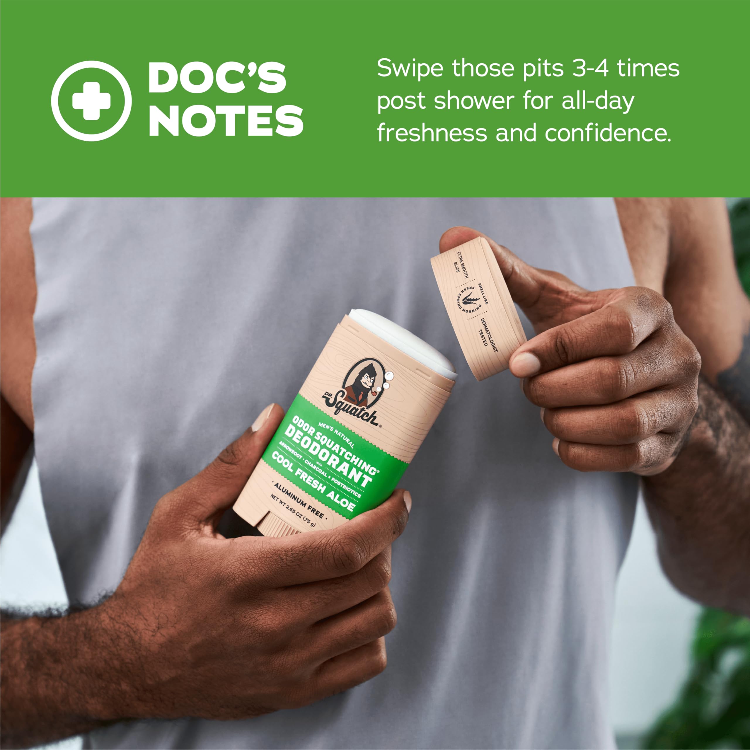 Foto 5 pulgar | Desodorante Dr. Squatch Natural Cool Fresh Aloe Para Hombre, 80 Ml, Paquete De 3 - Venta Internacional.