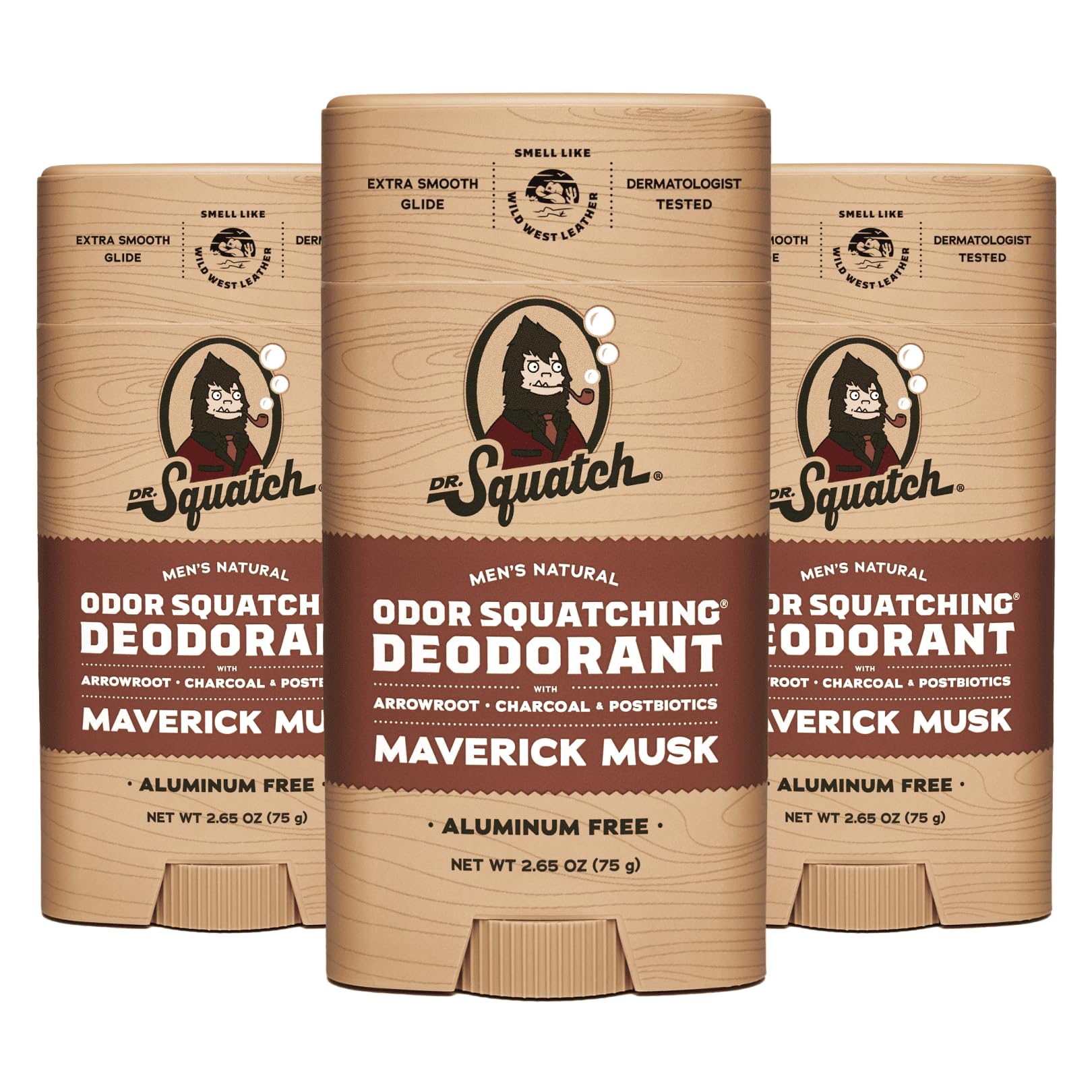 Foto 2 pulgar | Desodorante Dr. Squatch Natural Maverick Musk Para Hombre, 80 Ml, Paquete De 3 - Venta Internacional.