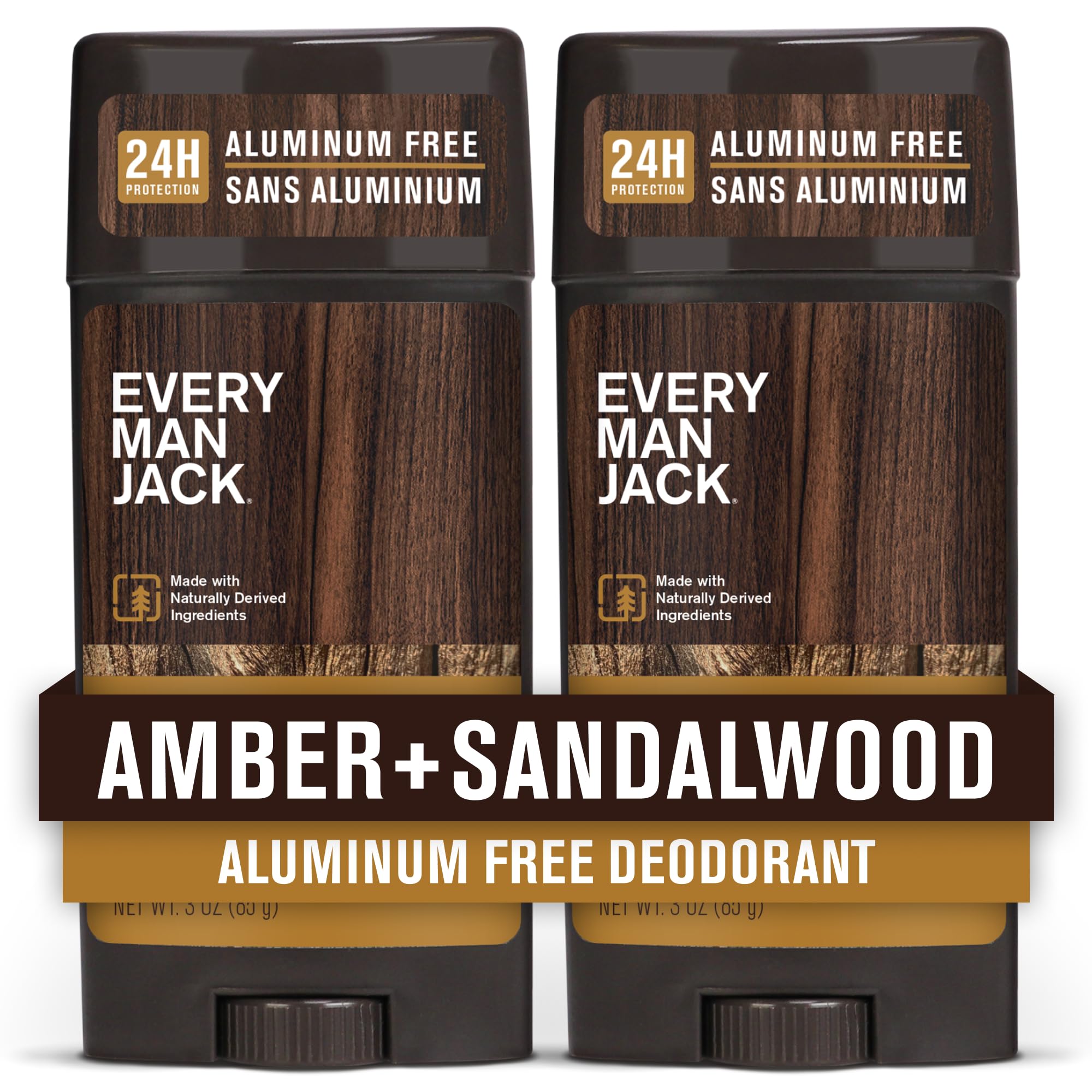 Foto 2 pulgar | Desodorante Every Man Jack Amber + Sandalwood 90 Ml (paquete De 2) - Venta Internacional.