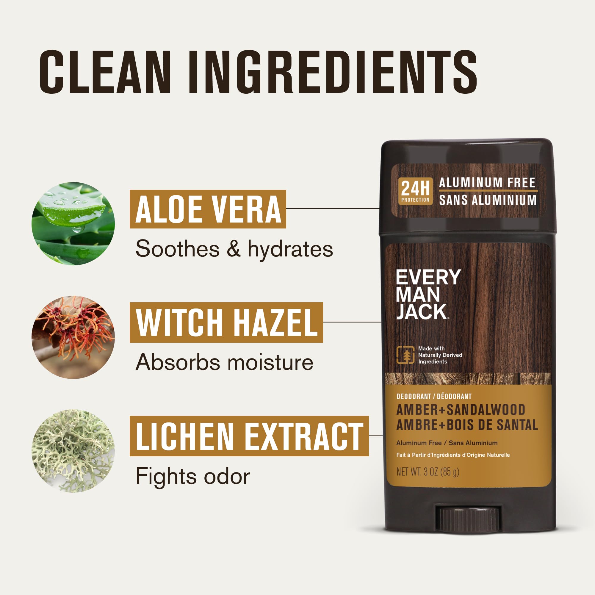 Foto 6 pulgar | Desodorante Every Man Jack Amber + Sandalwood 90 Ml (paquete De 2) - Venta Internacional.