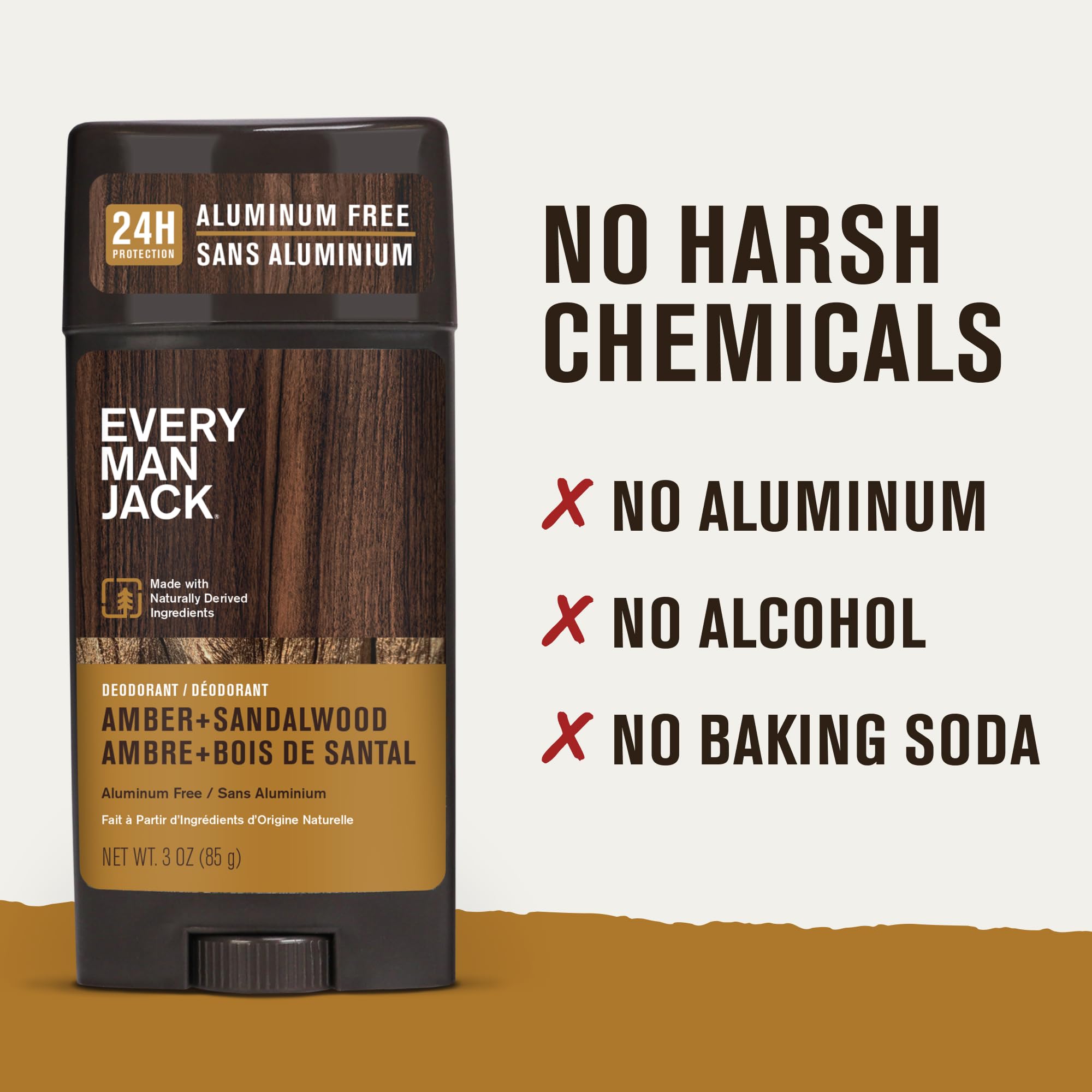 Foto 7 pulgar | Desodorante Every Man Jack Amber + Sandalwood 90 Ml (paquete De 2) - Venta Internacional.