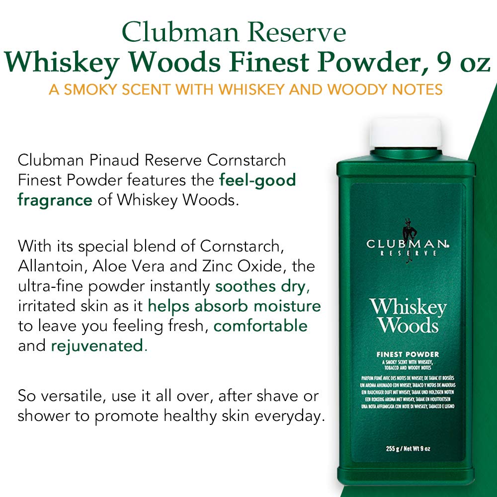 Foto 5 pulgar | Almidón De Maíz En Polvo Clubman Reserve Whiskey Woods, 266 Ml, Para Hombre - Venta Internacional.