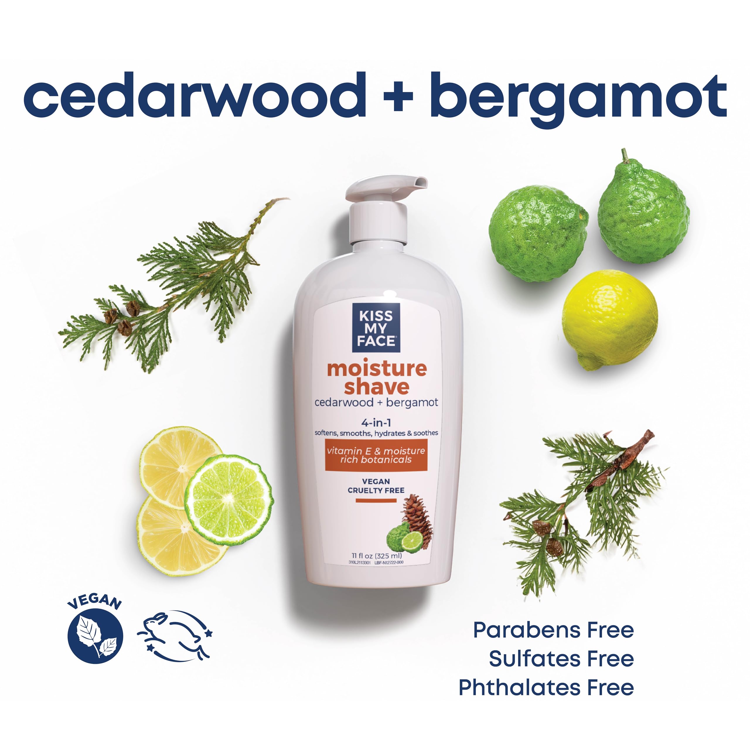 Foto 2 | Crema De Afeitar Kiss My Face Cedarwood + Bergamot 325ml - Venta Internacional.