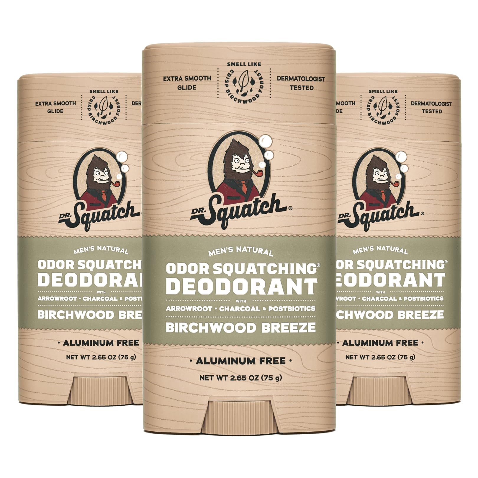 Foto 1 | Desodorante Dr. Squatch Natural Para Hombre Birchwood Breeze, 80 Ml, Paquete De 3 - Venta Internacional.