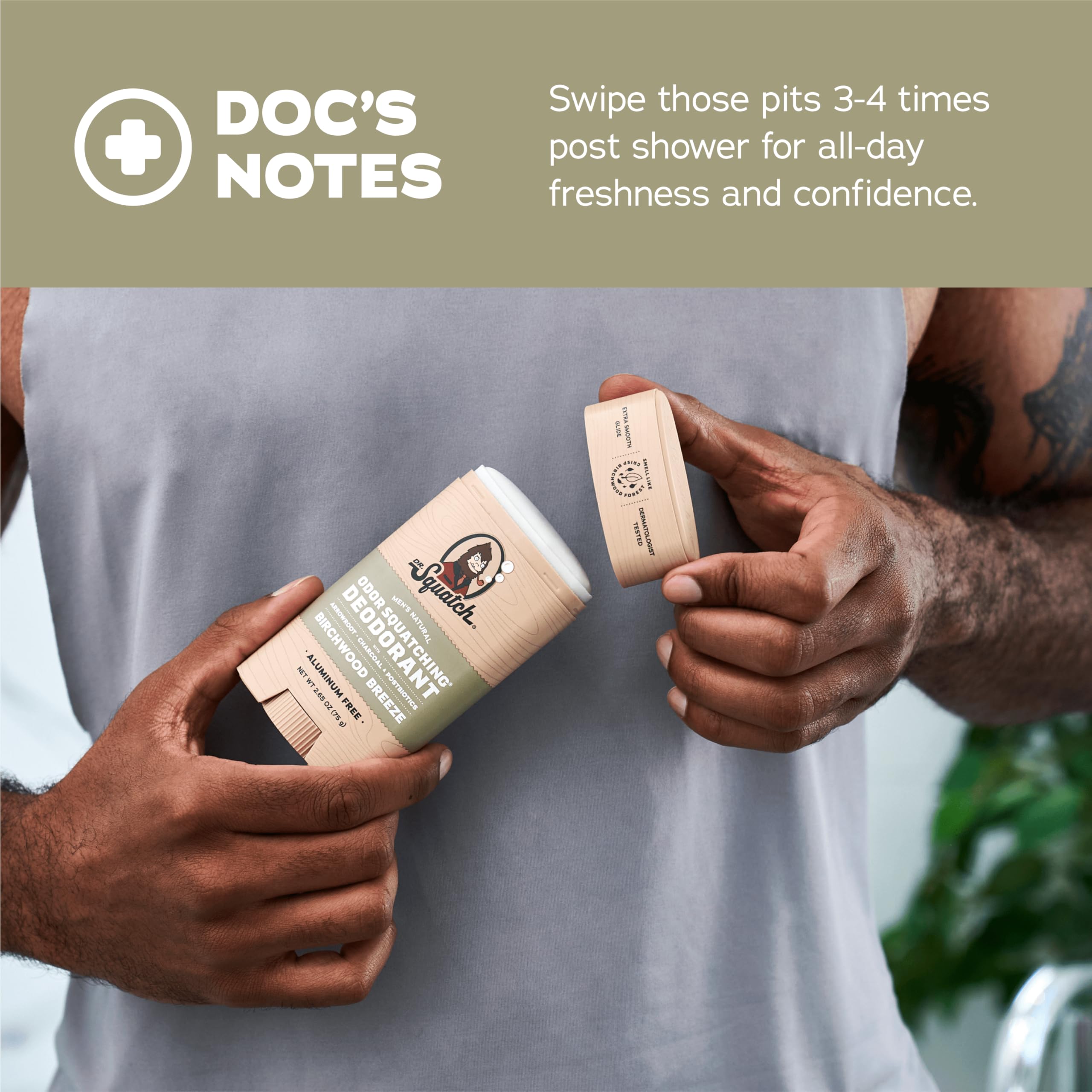 Foto 6 pulgar | Desodorante Dr. Squatch Natural Para Hombre Birchwood Breeze, 80 Ml, Paquete De 3 - Venta Internacional.
