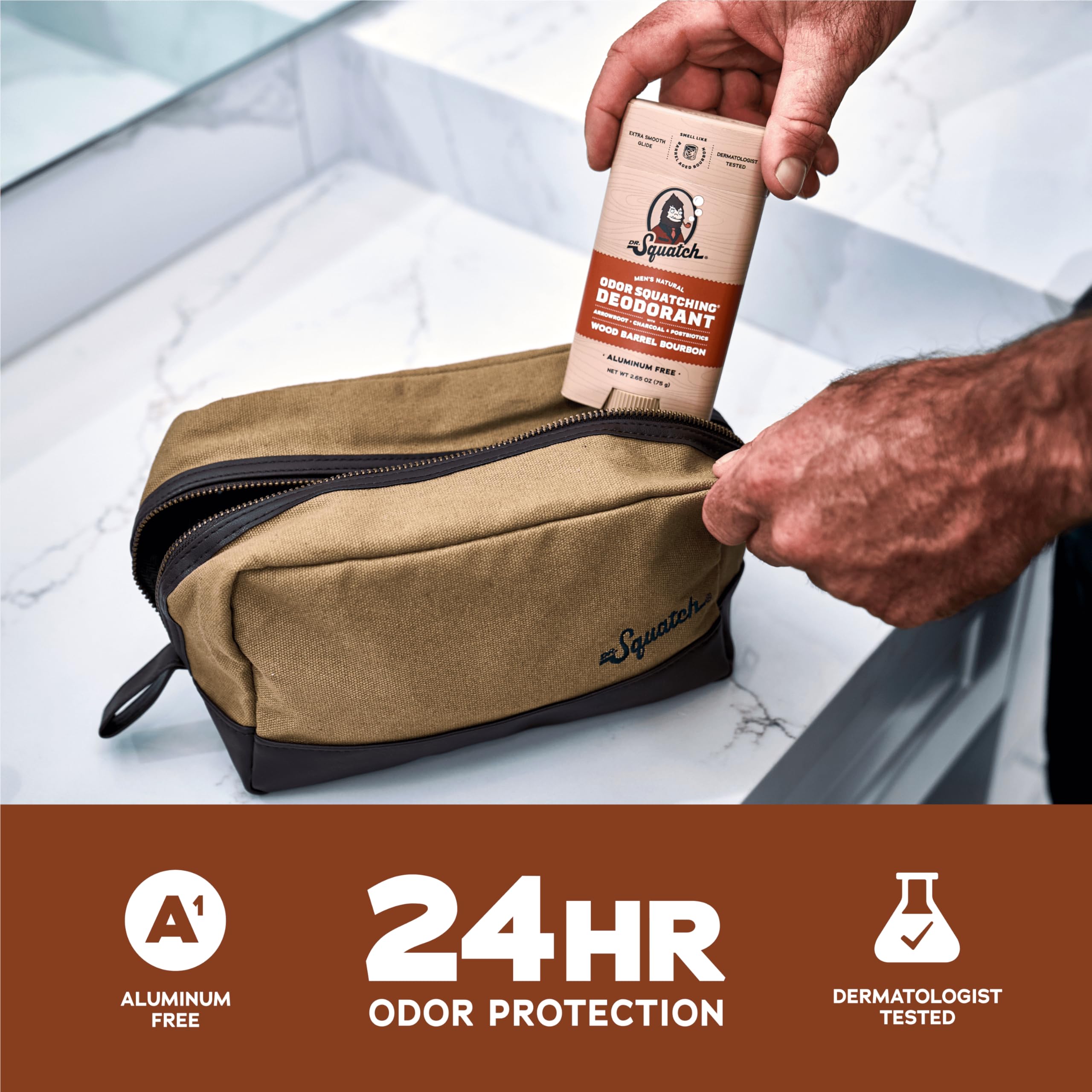 Foto 4 | Desodorante Dr. Squatch Natural Wood Barrel Bourbon, 80 Ml, Paquete De 3 - Venta Internacional.
