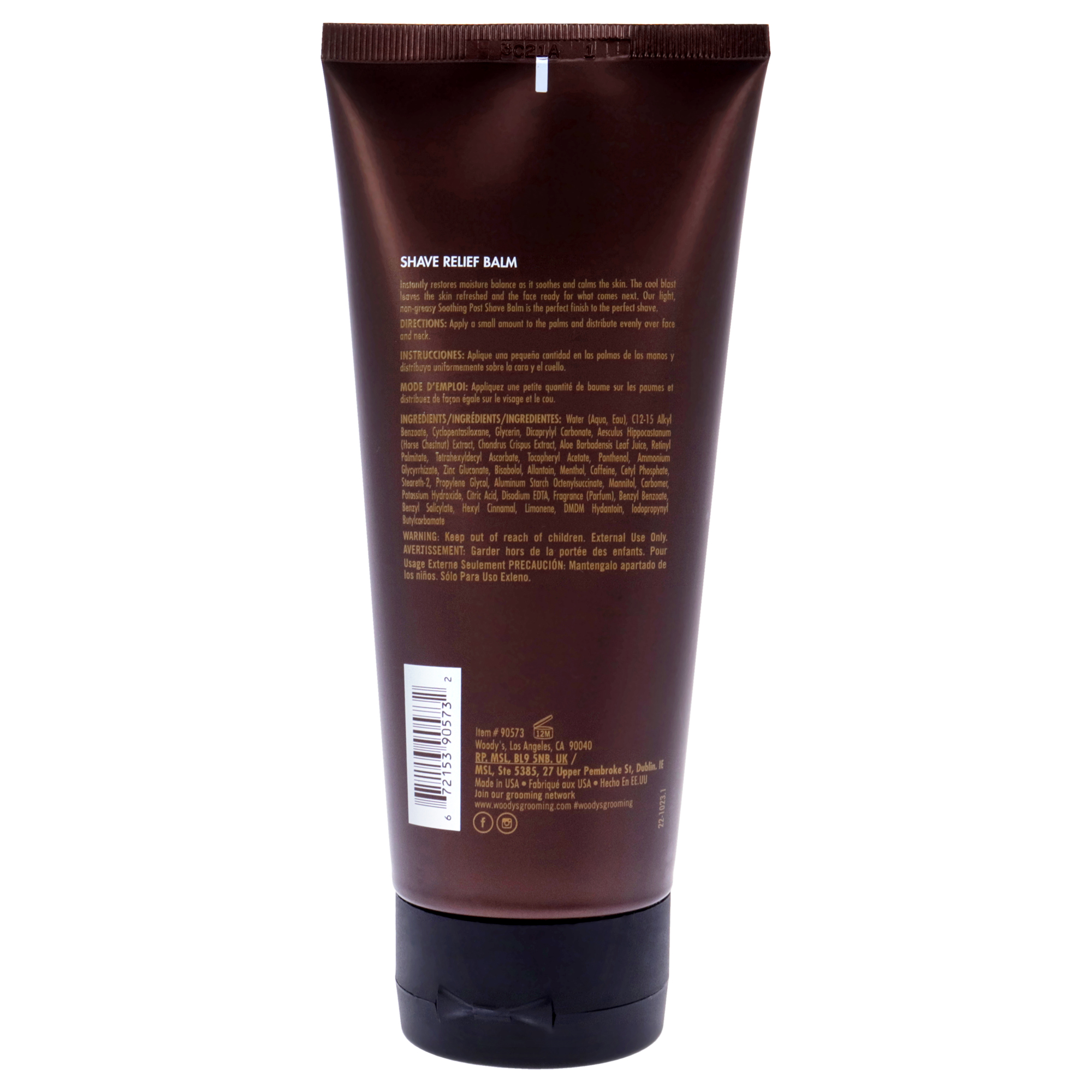 Foto 3 pulgar | Bálsamo Para Después Del Afeitado Woodys Shave Relief Balm Para Hombre, 180 Ml - Venta Internacional.