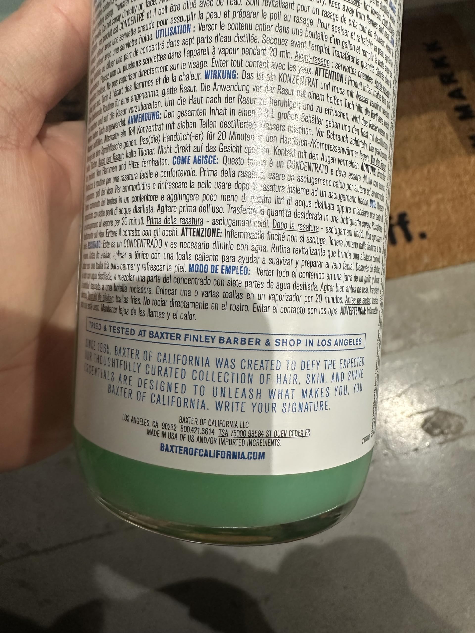 Foto 2 | Tónico De Afeitar Baxter Of California Hydrate & Strengthen 120 Ml - Venta Internacional.