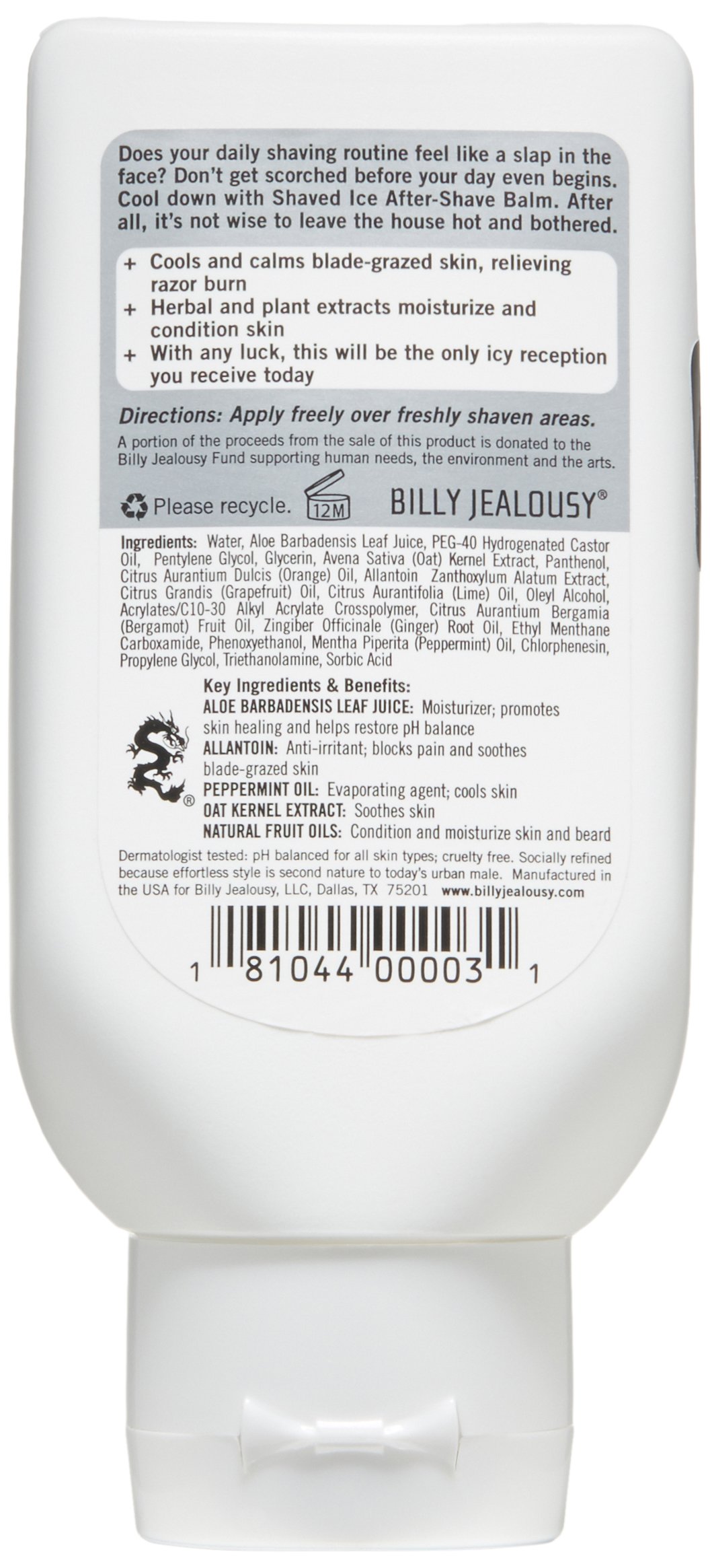Foto 3 pulgar | Bálsamo Para Después Del Afeitado Billy Jealousy Shaved Ice Para Hombre, 90 Ml - Venta Internacional.