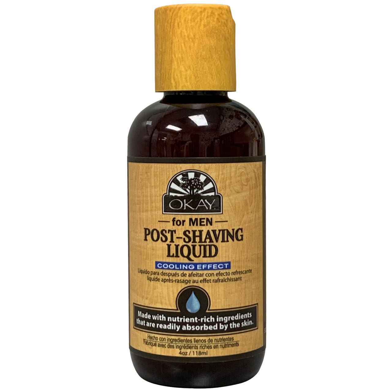 Foto 2 pulgar | Líquido Para Después Del Afeitado Okay Pure Naturals Cooling 118 Ml Para Hombres - Venta Internacional.
