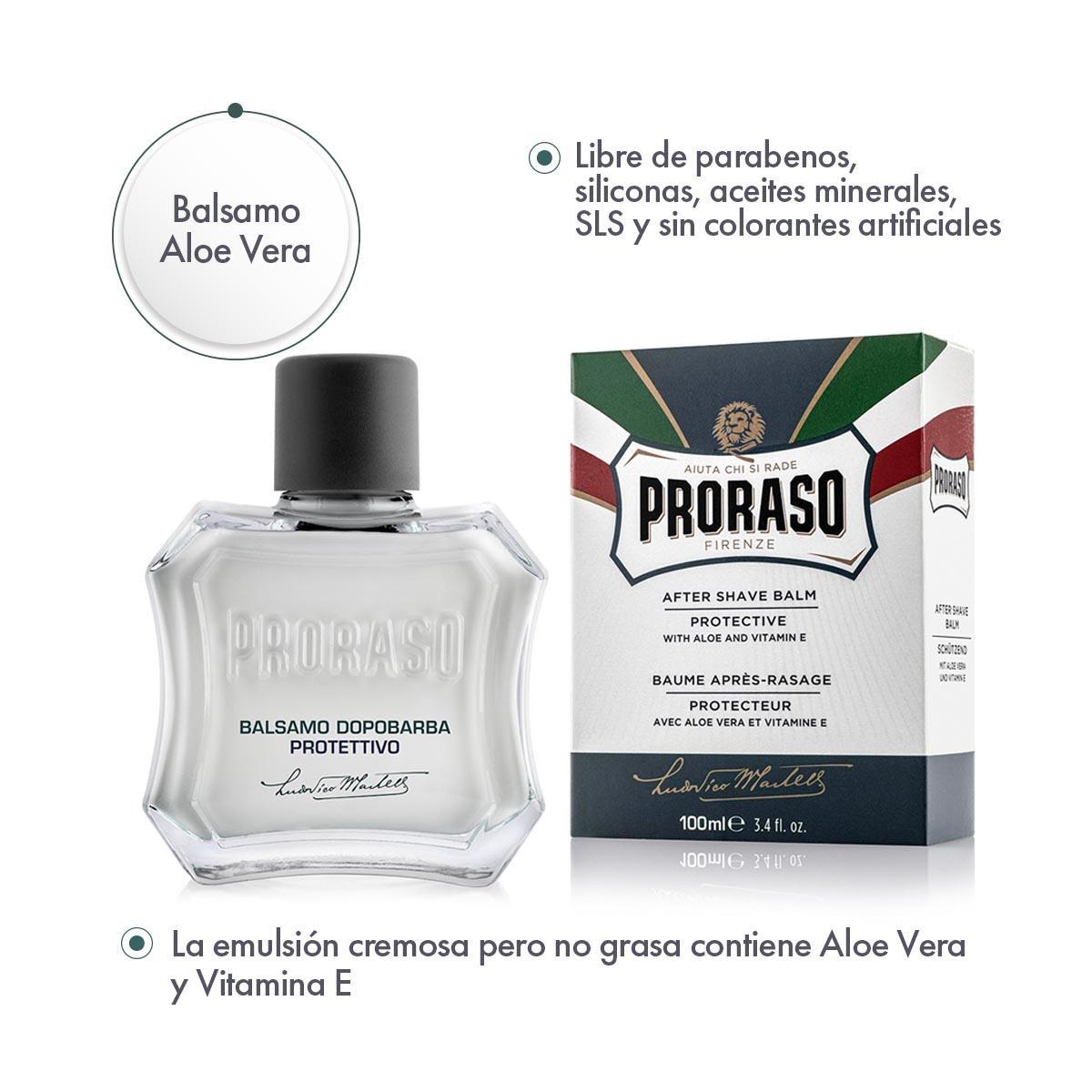 Foto 3 pulgar | Bálsamo After Shave Proraso Protector e Hidratante con Aloe Vera