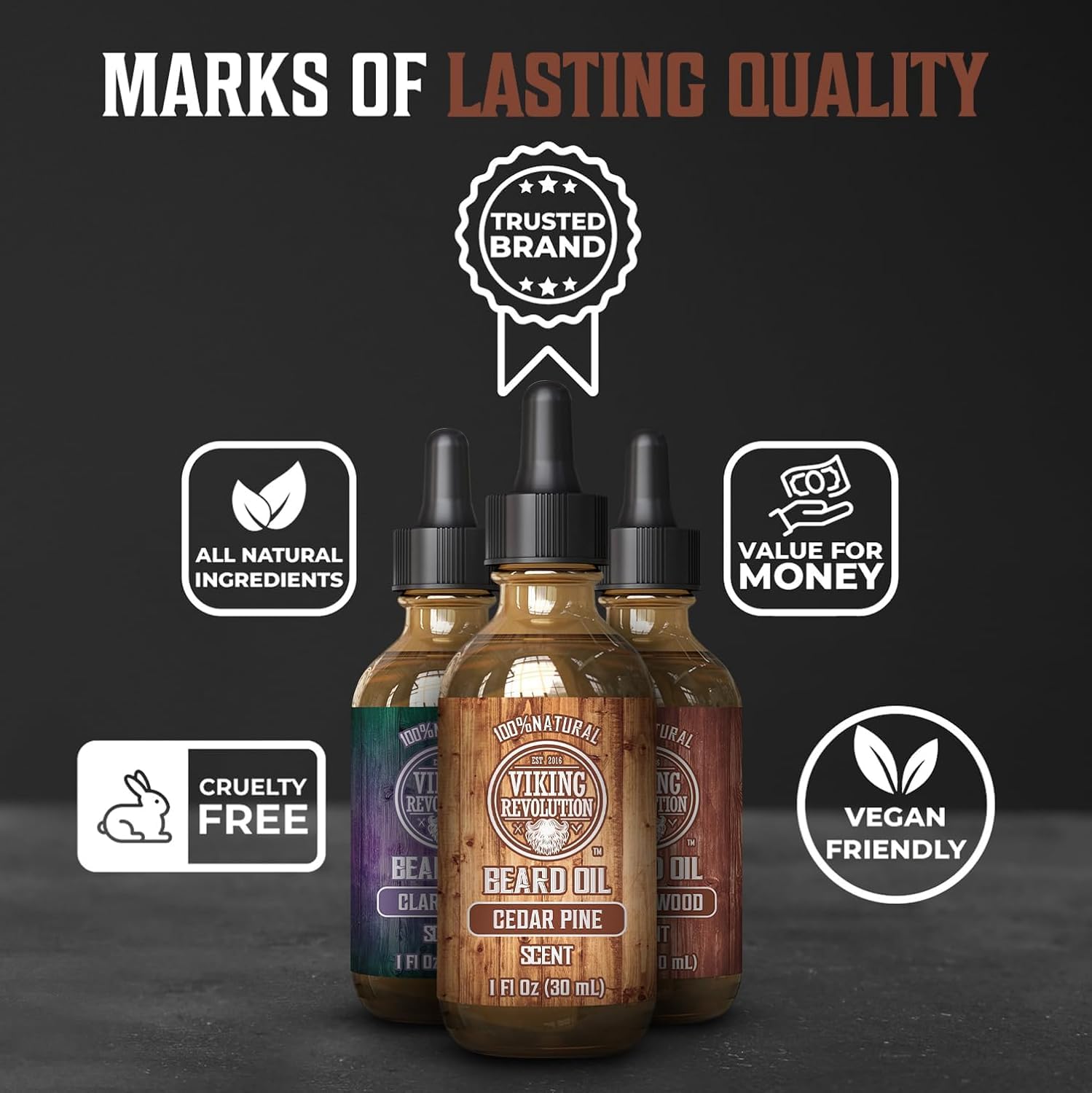 Foto 6 pulgar | Aceite Para Barba Viking Revolution, Paquete De 3 Unidades, 30 Ml, Madera De Sándalo, Pino - Venta Internacional.