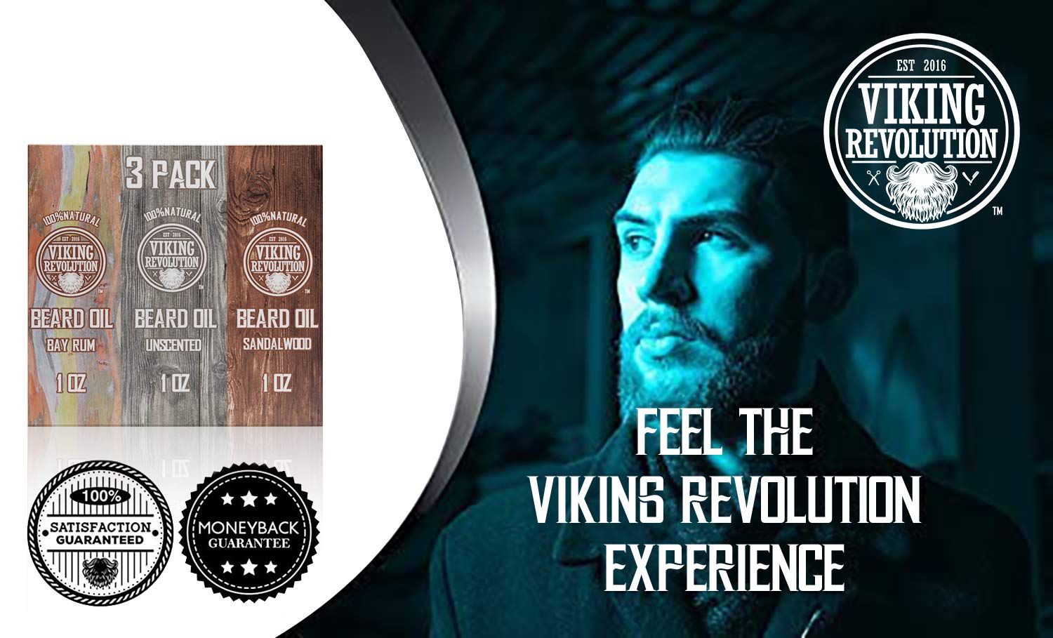 Foto 8 pulgar | Aceite Para Barba Viking Revolution, Paquete De 3 Unidades, 30 Ml, Sándalo, Sin Perfume - Venta Internacional.